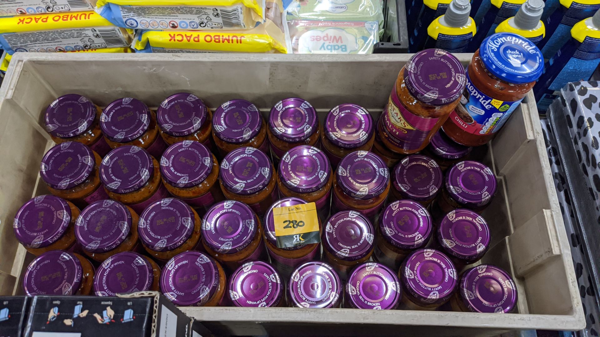 35 off assorted sized jars of Pataks & other sauces. IMPORTANT – DO NOT BID BEFORE READING THE