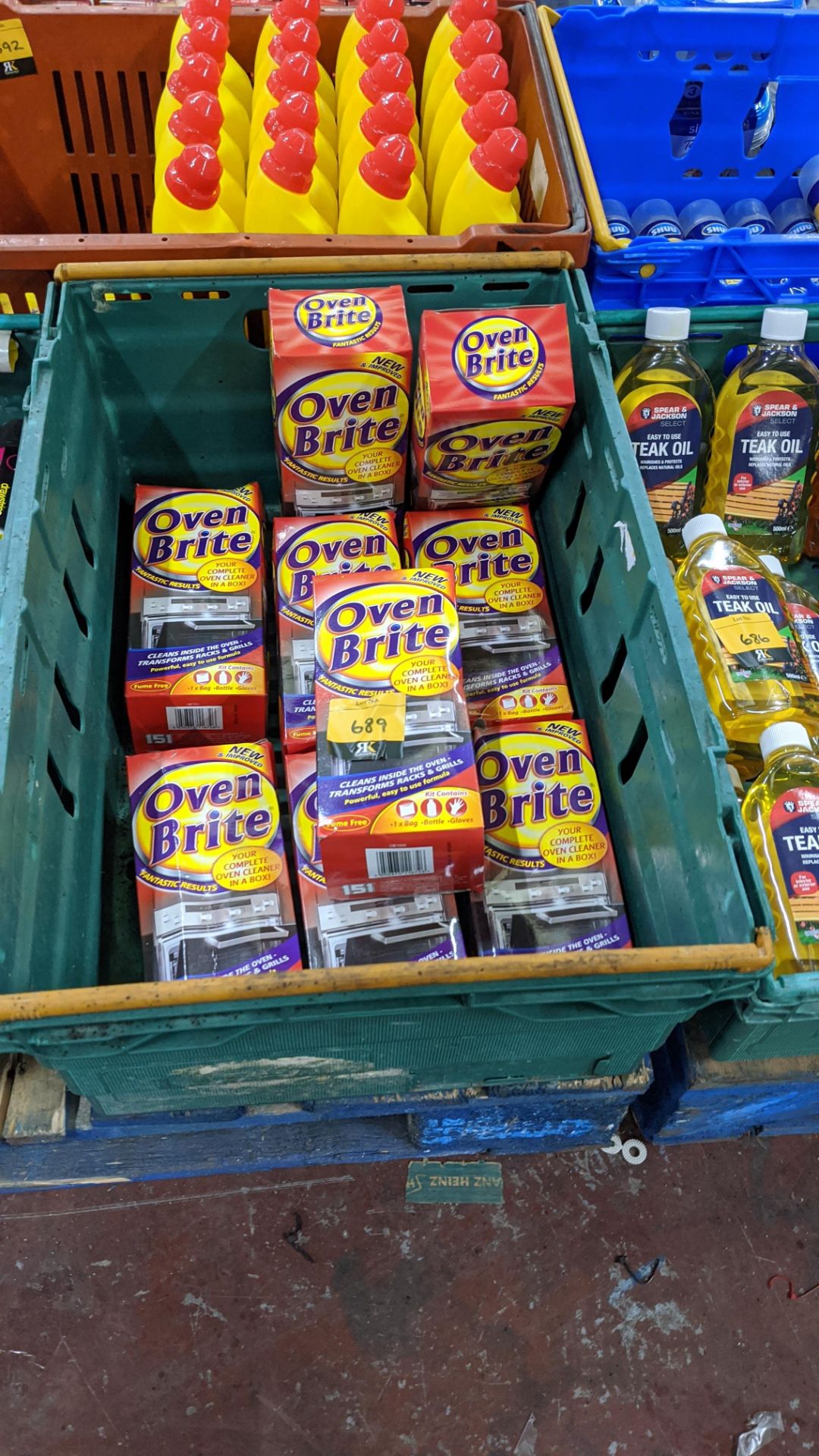 Contents of a crate of Oven Brite - crate excluded. IMPORTANT – DO NOT BID BEFORE READING THE