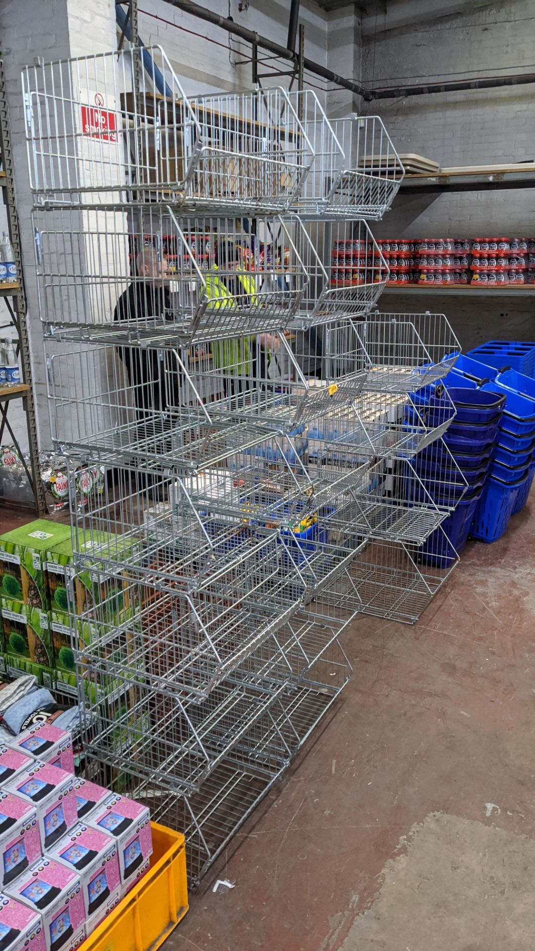 18 off stackable metal retail display cages. IMPORTANT – DO NOT BID BEFORE READING THE IMPORTANT