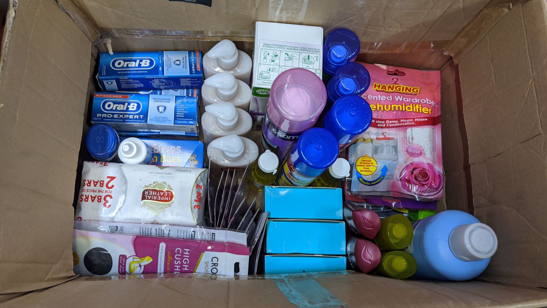 Box of assorted primarily toiletry related products. IMPORTANT – DO NOT BID BEFORE READING THE - Image 3 of 3