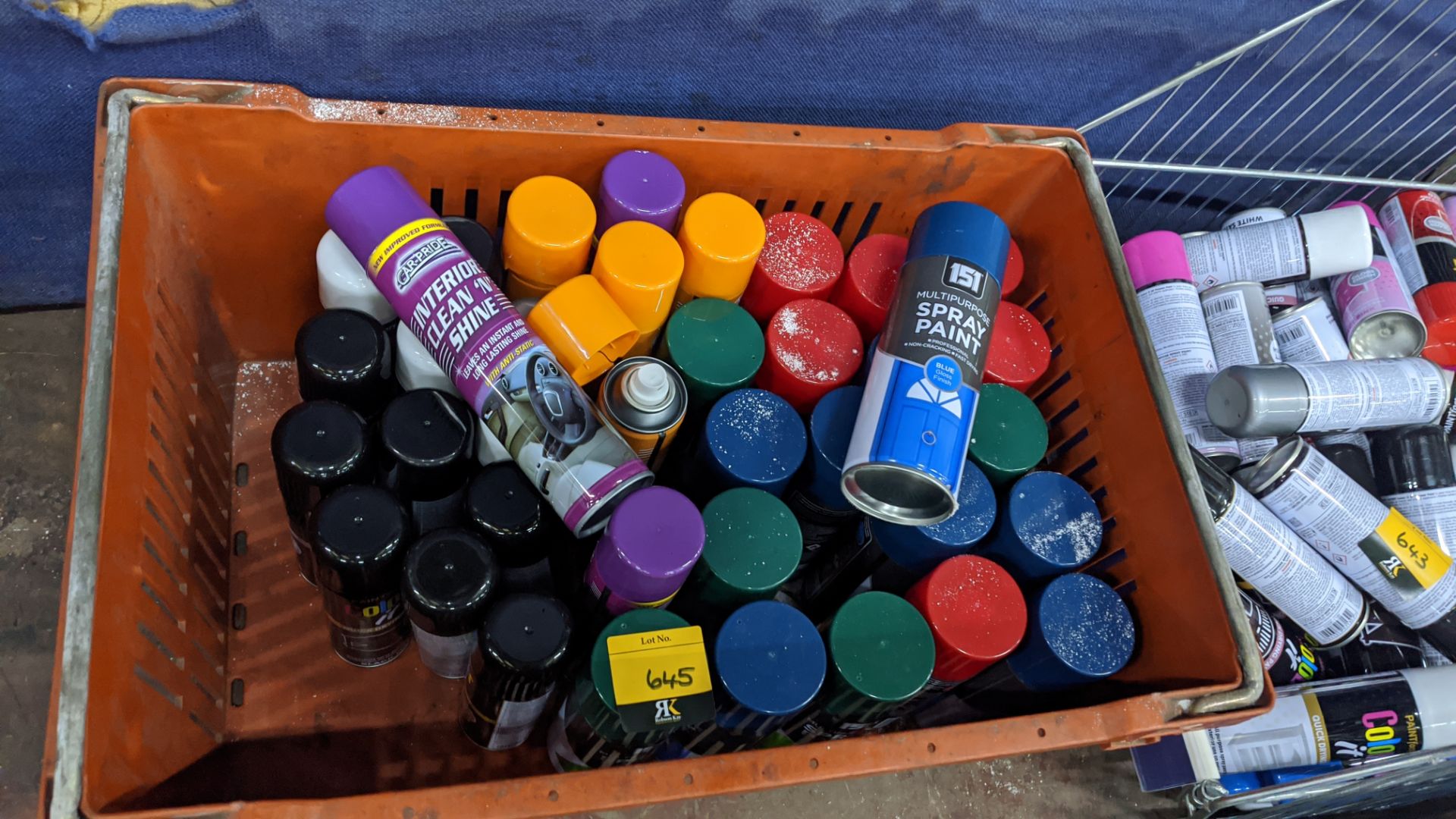 Contents of a crate of multipurpose spray paint - crate excluded. IMPORTANT – DO NOT BID BEFORE - Image 2 of 2