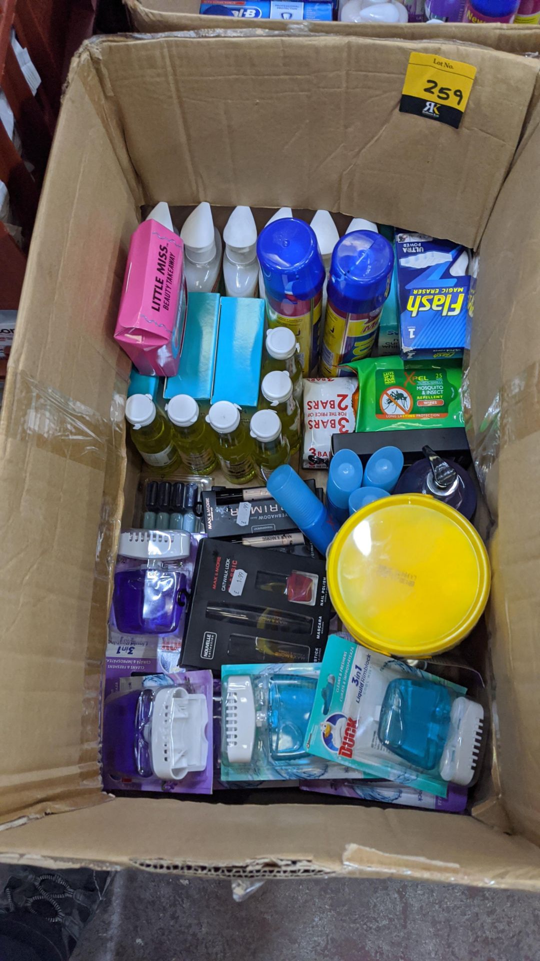 Box of assorted primarily toiletry related products. IMPORTANT – DO NOT BID BEFORE READING THE - Image 2 of 4