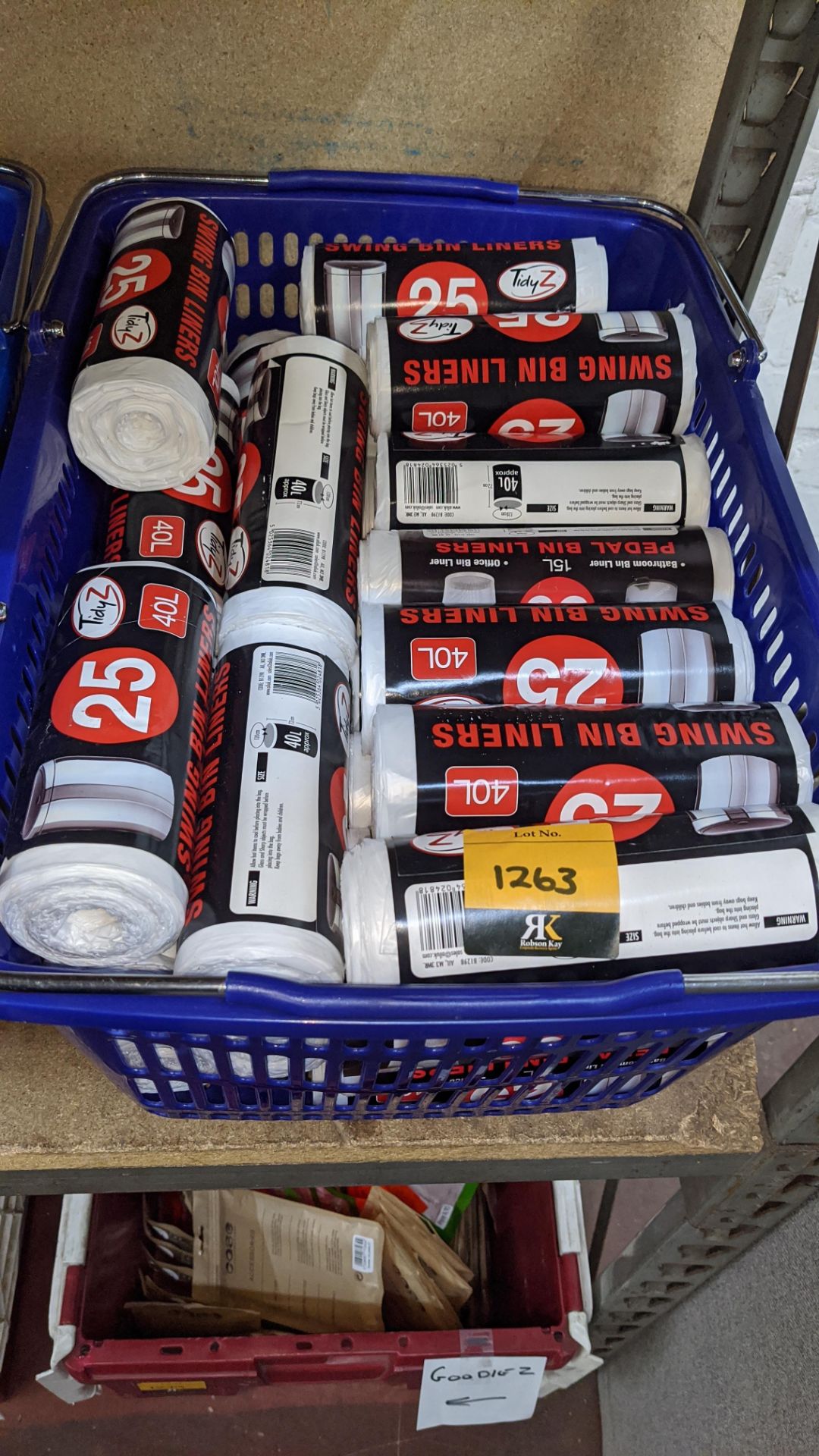 Contents of a crate of swing bin liners. IMPORTANT – DO NOT BID BEFORE READING THE IMPORTANT - Image 2 of 2