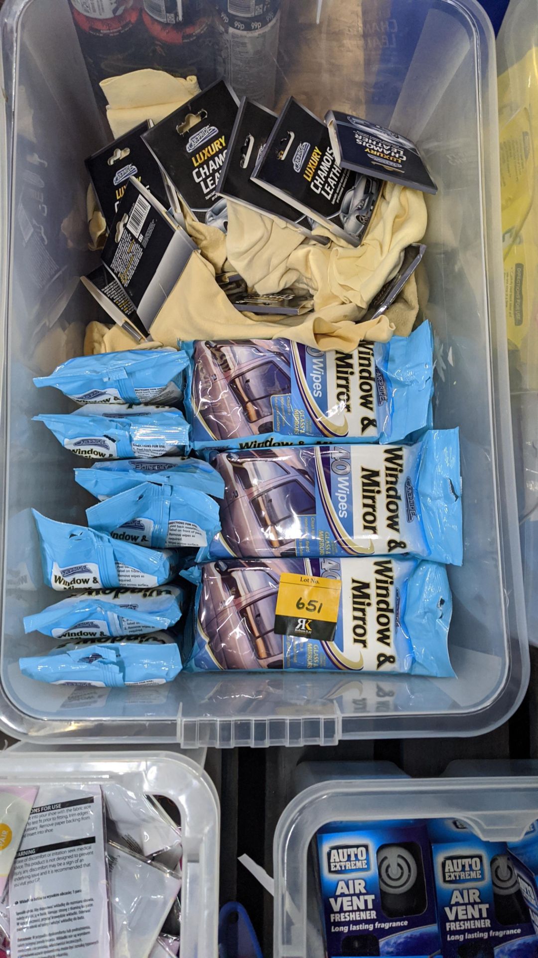 Contents of a crate of car cleaning wipes & cloths - crate excluded. IMPORTANT – DO NOT BID BEFORE - Image 2 of 2