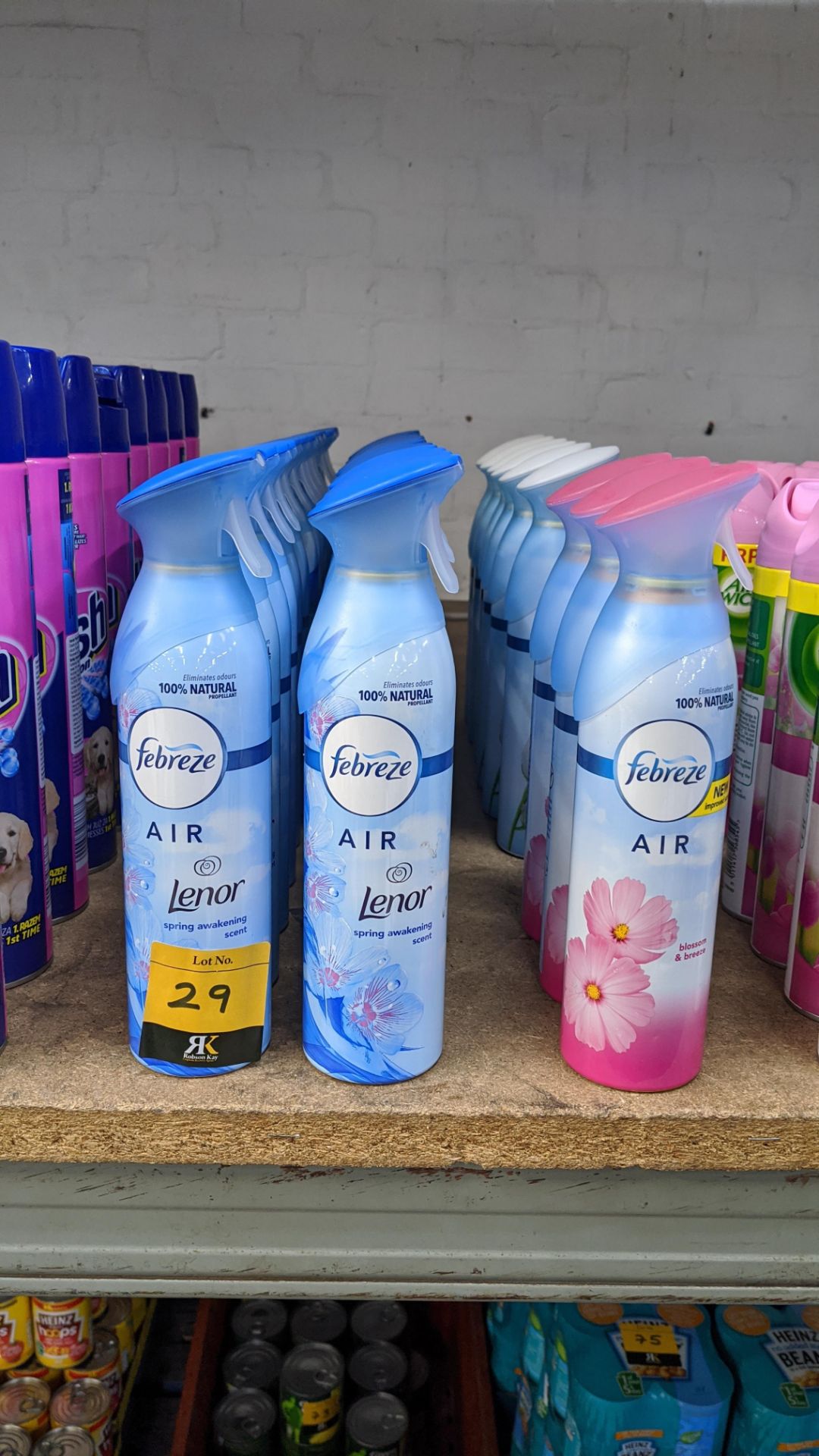 31 off 300ml spray tins of Febreze Air in assorted scents. IMPORTANT – DO NOT BID BEFORE READING THE