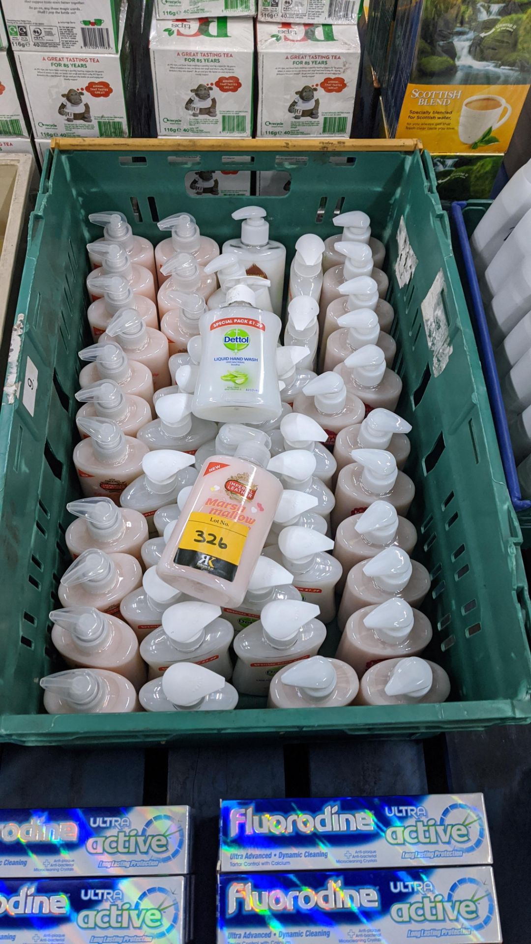 Contents of a crate of Dettol & Imperial Leather hand wash products - crate excluded. IMPORTANT – DO - Image 2 of 2