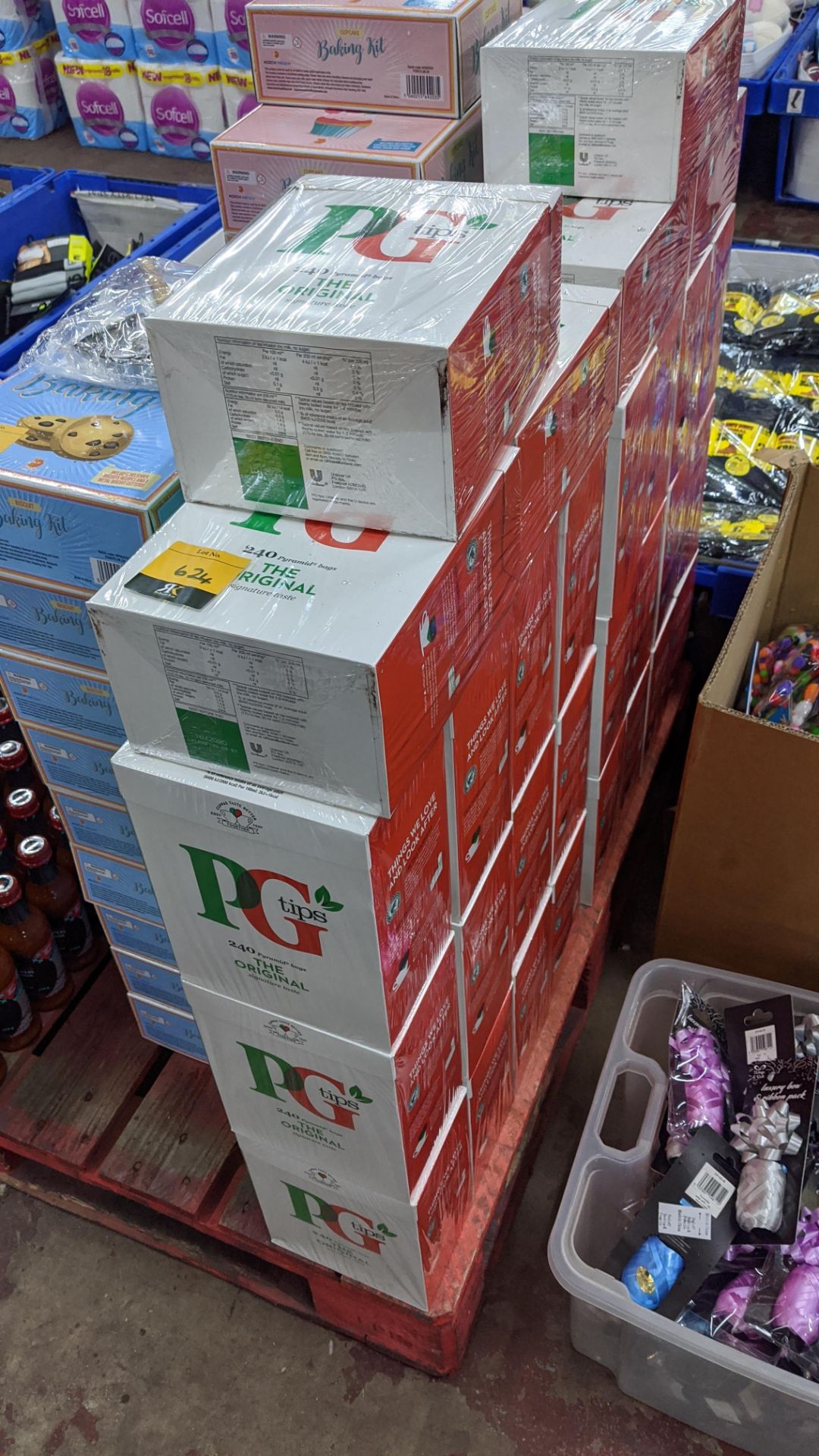 15 boxes of PG Tips, each box containing 240 original pyramid bags. IMPORTANT – DO NOT BID BEFORE