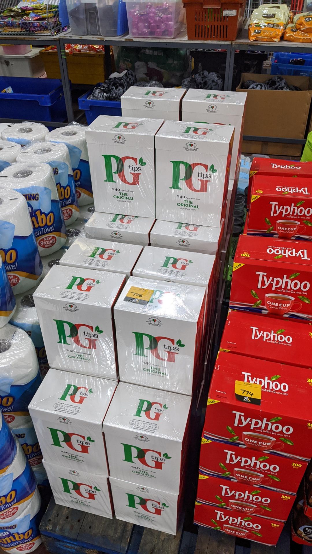 44 boxes of PG Tips, each box containing 240 off pyramid bags. IMPORTANT – DO NOT BID BEFORE READING