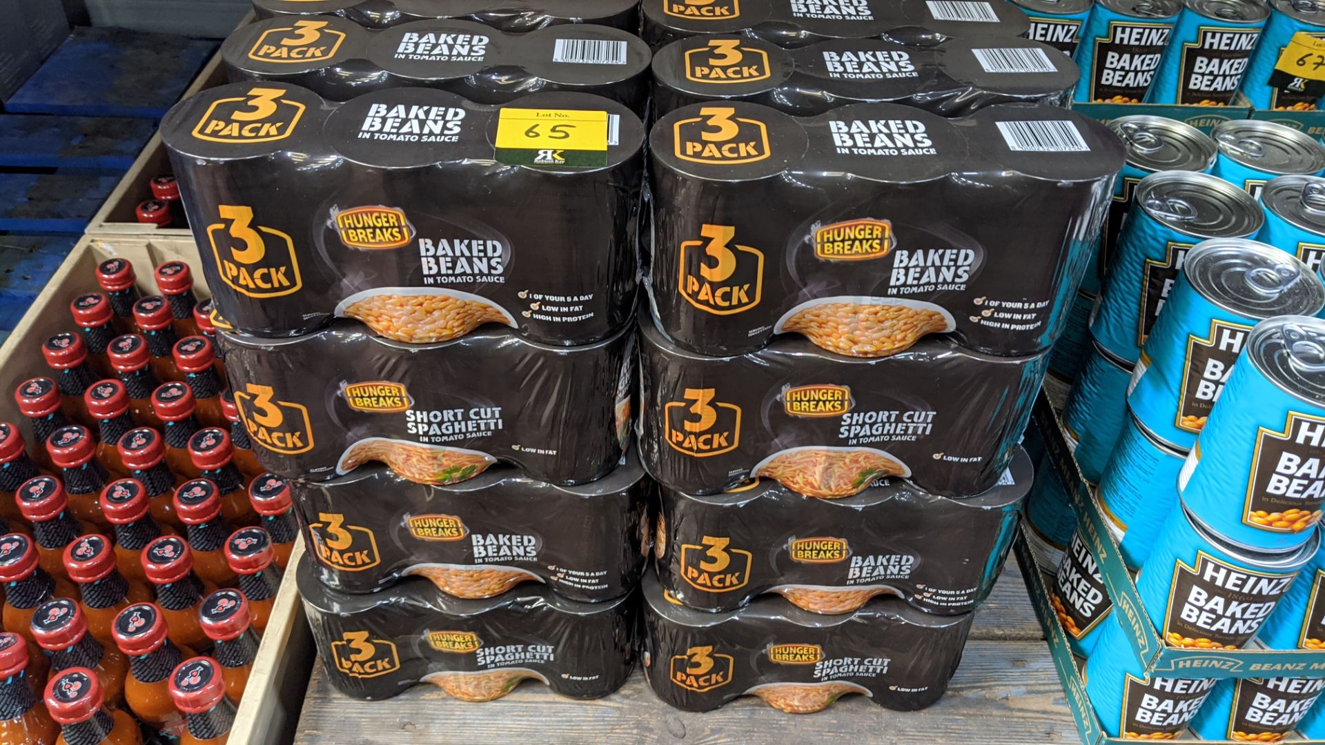 96 off triple tin packs of Baked Beans in Tomato Sauce i.e. 96 packs containing a total of 288 x