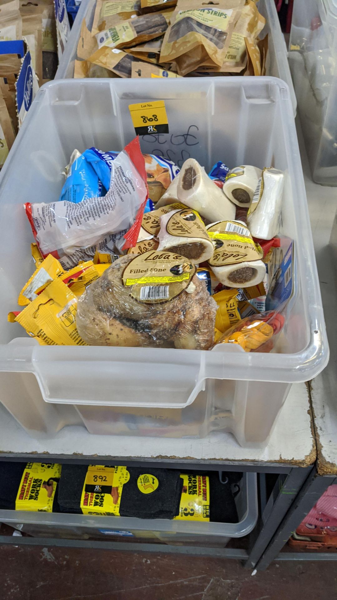 Contents of a crate of dog chews & treats - crate excluded. IMPORTANT – DO NOT BID BEFORE READING - Image 2 of 2