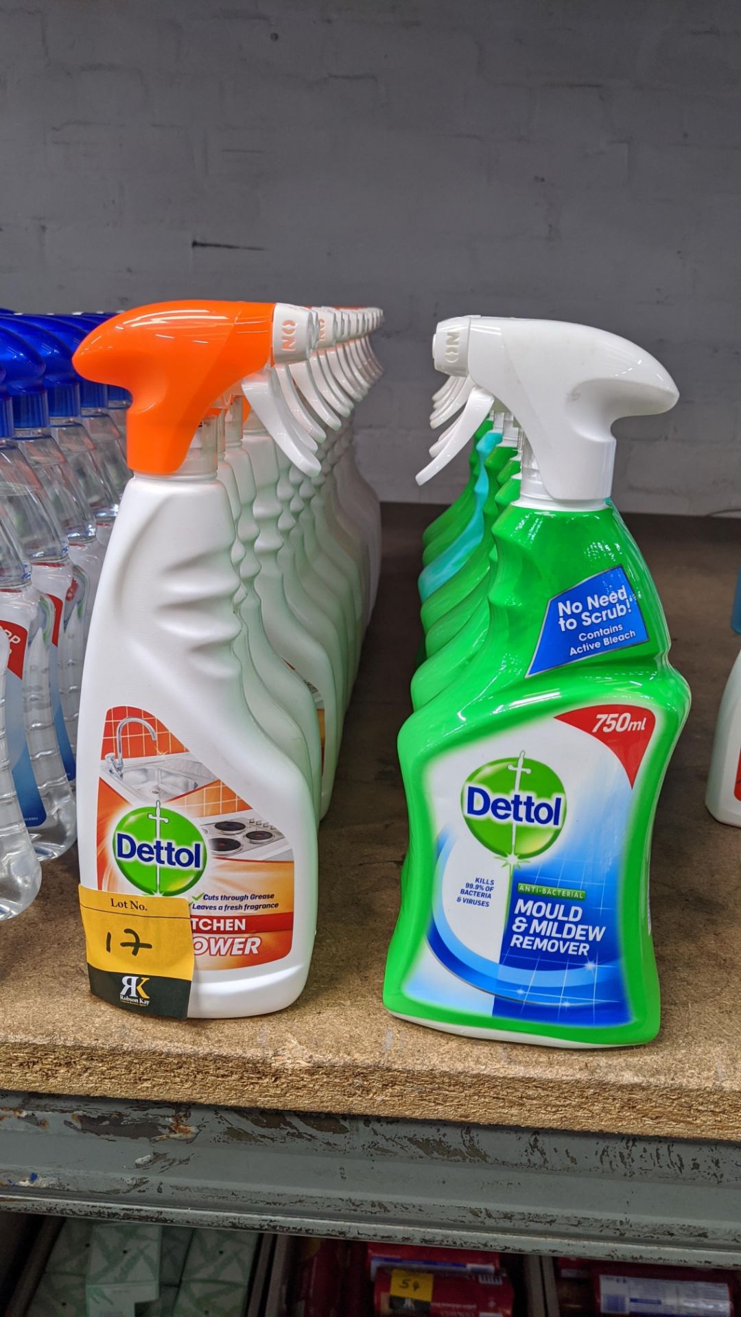 21 off bottles of Dettol product comprising 440ml bottles of Kitchen Power & 750ml bottles of - Image 2 of 2