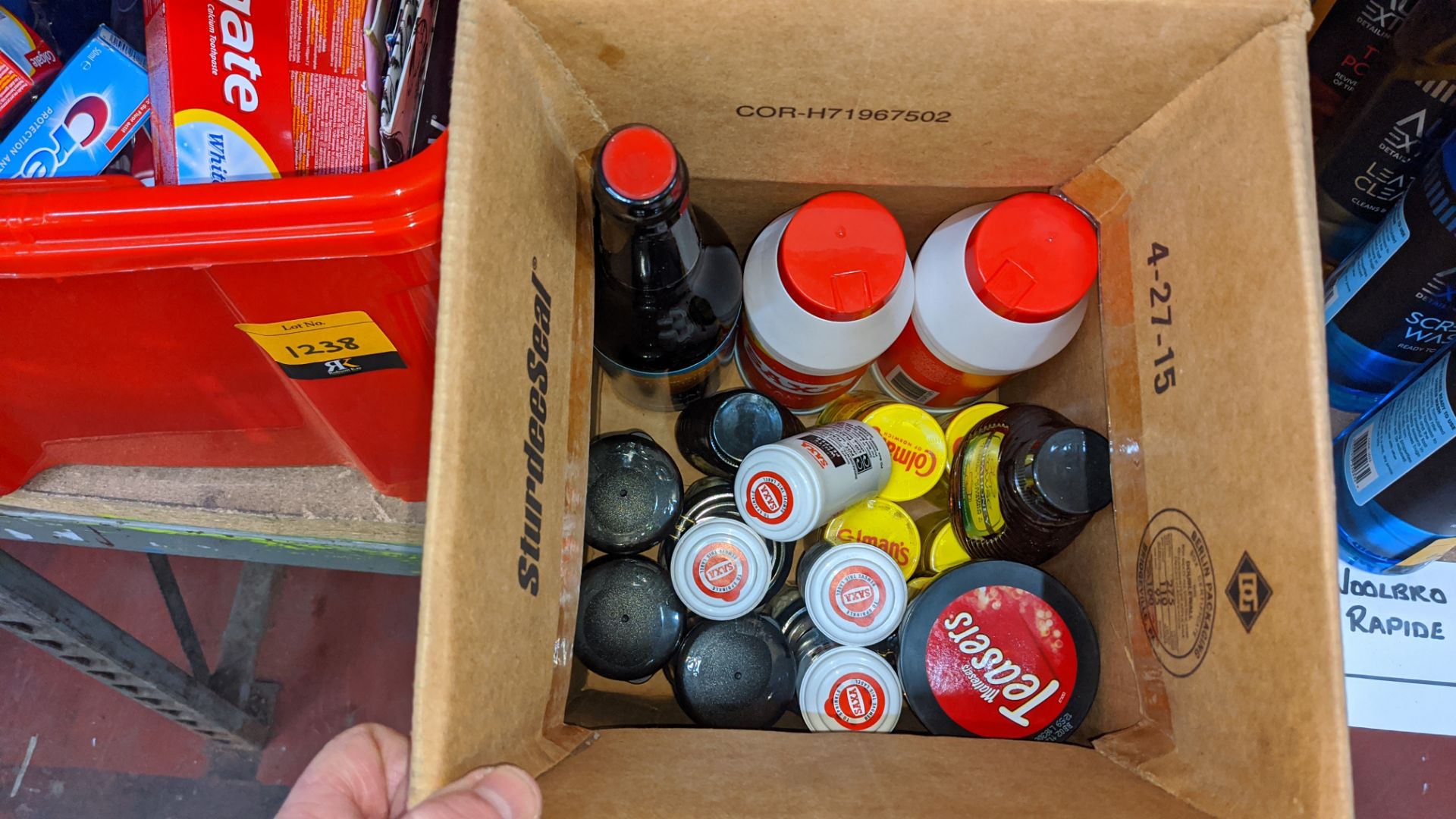Box of foodstuffs. IMPORTANT – DO NOT BID BEFORE READING THE IMPORTANT INFORMATION REGARDING THIS
