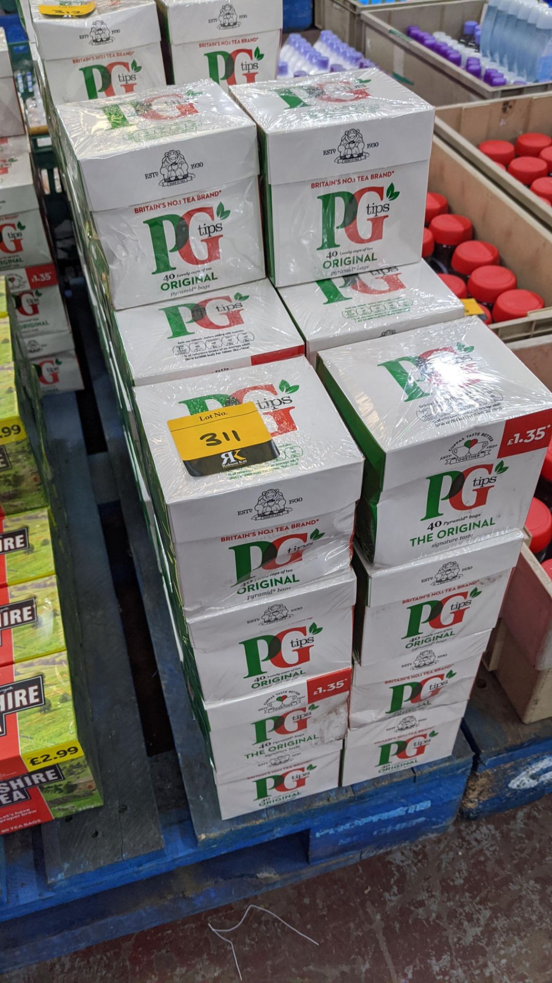 26 boxes of PG Tips Original, each box containing 40 original pyramid bags. IMPORTANT – DO NOT BID - Image 2 of 2