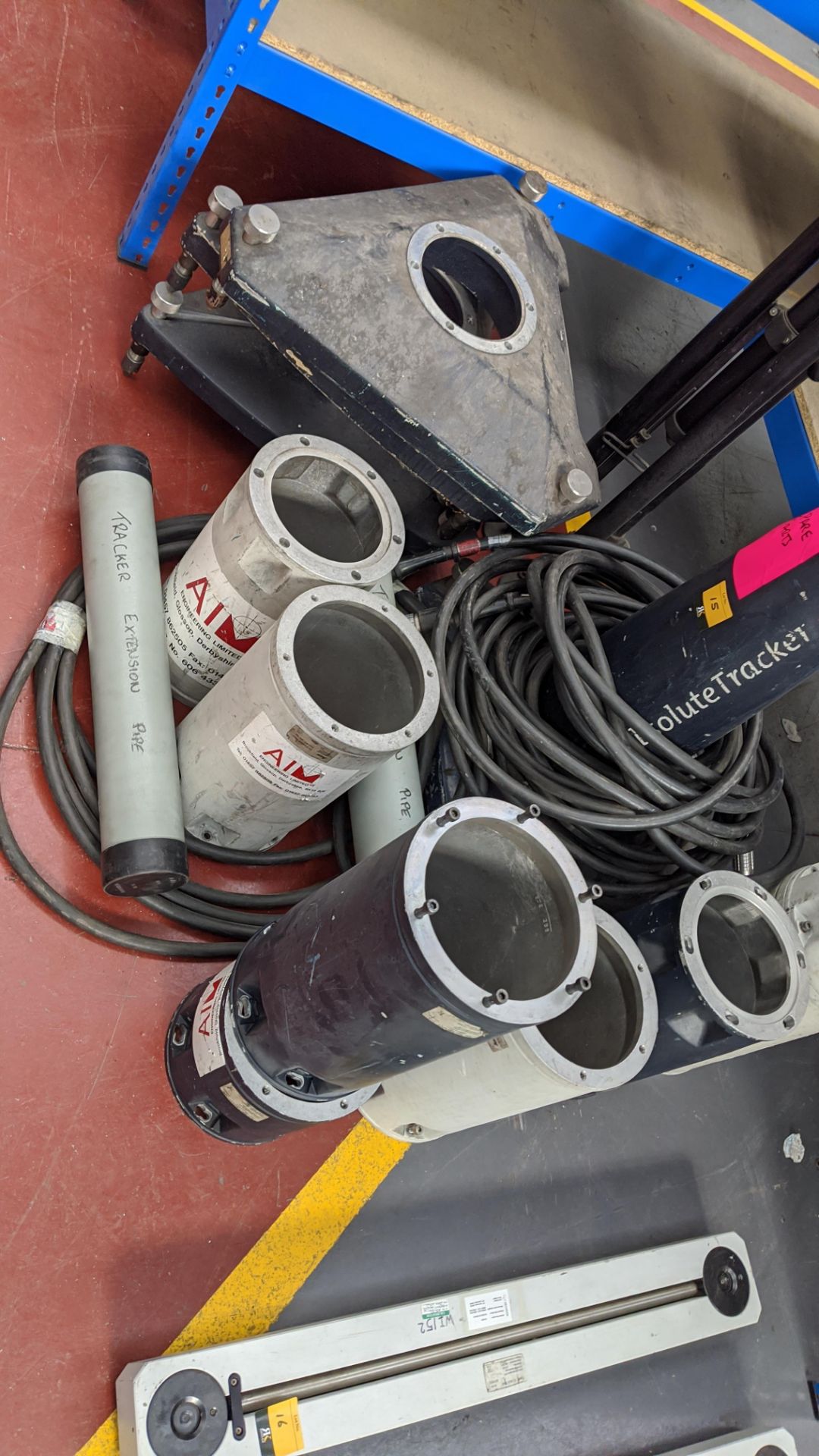 Quantity of laser tracker related stands, extension pipes, bases & cables as pictured - Image 7 of 9