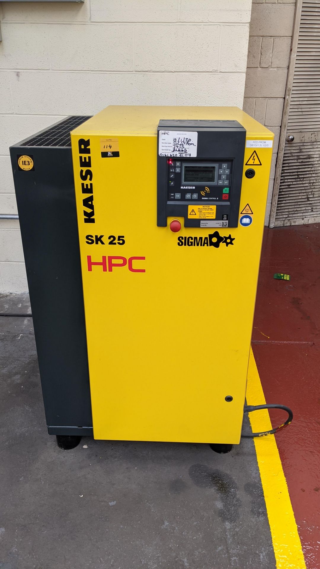 Compressor system comprising HPC Sigma model SK25 compressor (date of manufacture October 2018) plus - Image 4 of 12