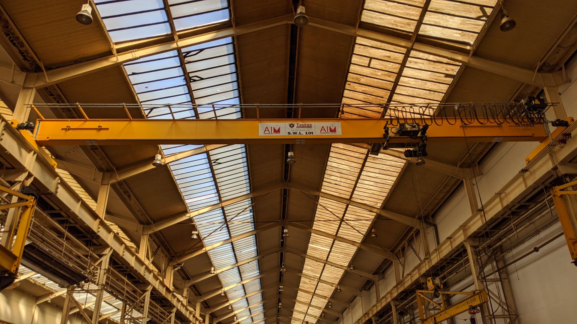 4 off 10ton capacity overhead cranes. - Image 18 of 40