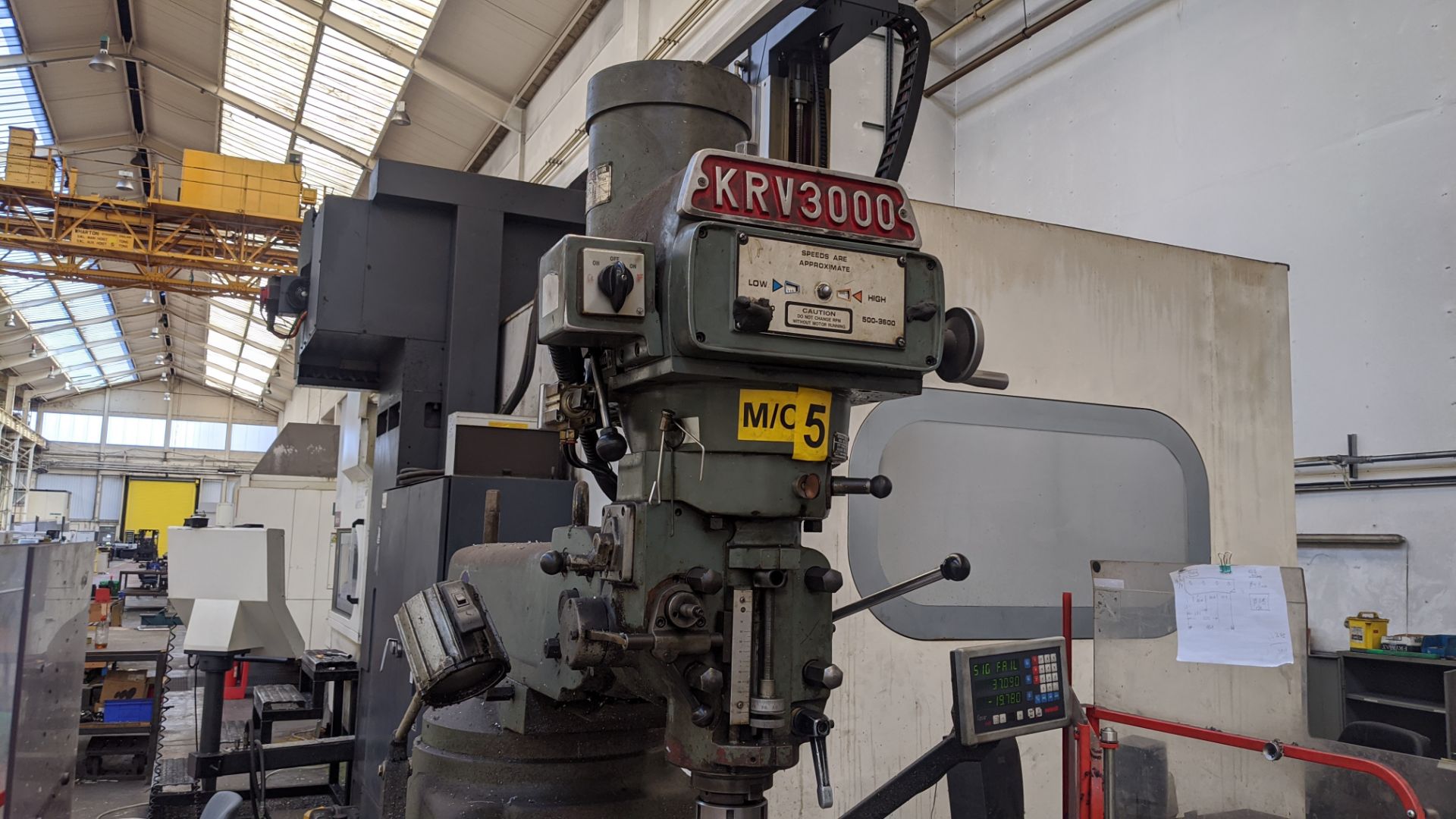 1998 King Rich KRV3000-V milling machine, serial no. 8470. Includes Newall Topaz Mill controller. - Image 8 of 15