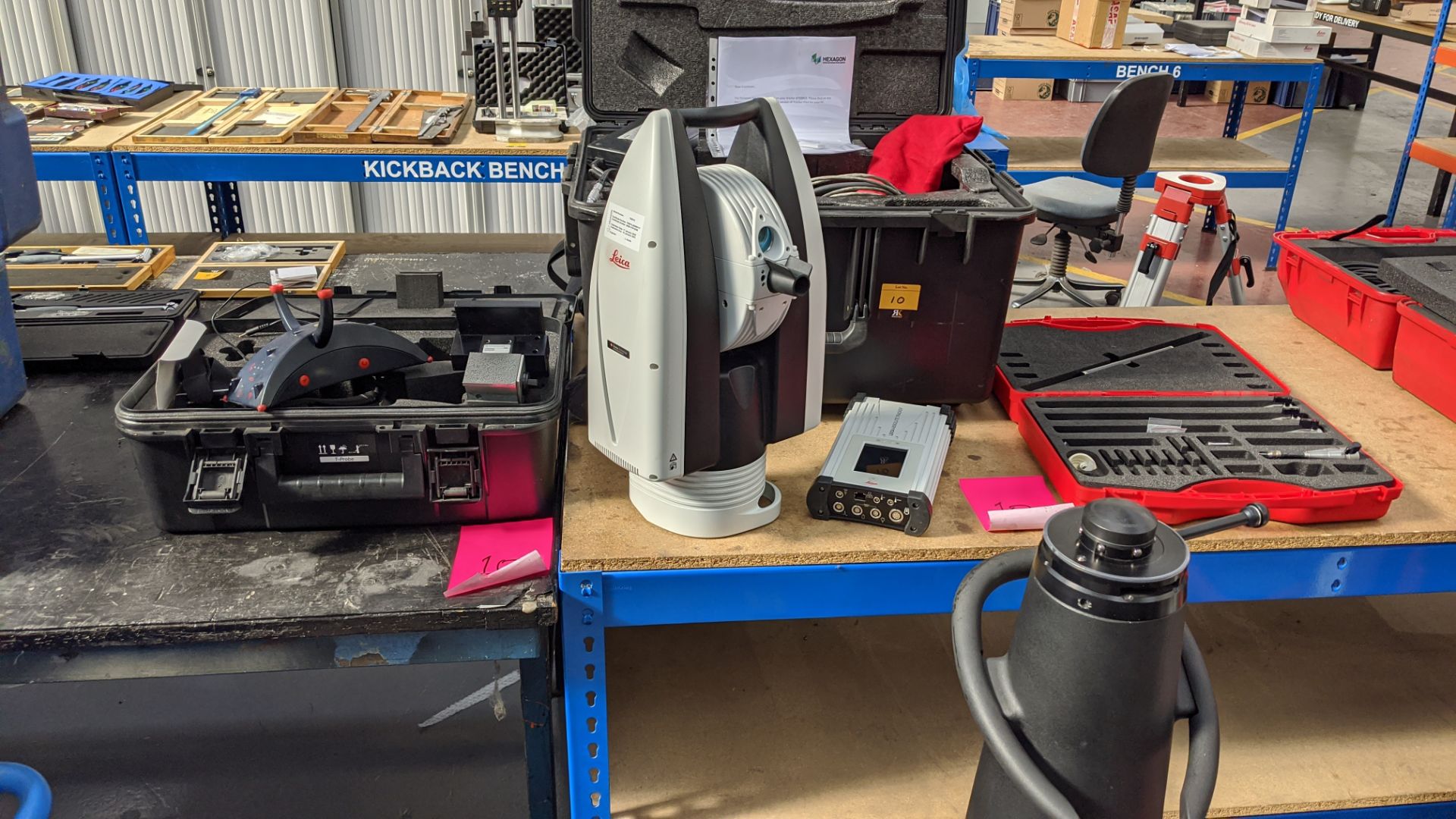 Leica Absolute laser tracker model AT960-MR, serial no. 750913, last calibrated 17.01.20, next