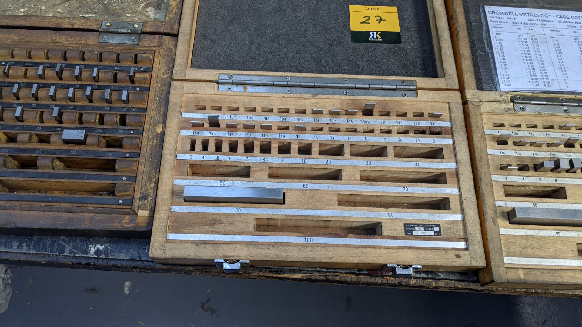 6 off Metrology Gage block kits, each in its own case - incomplete - see photos - Image 4 of 9