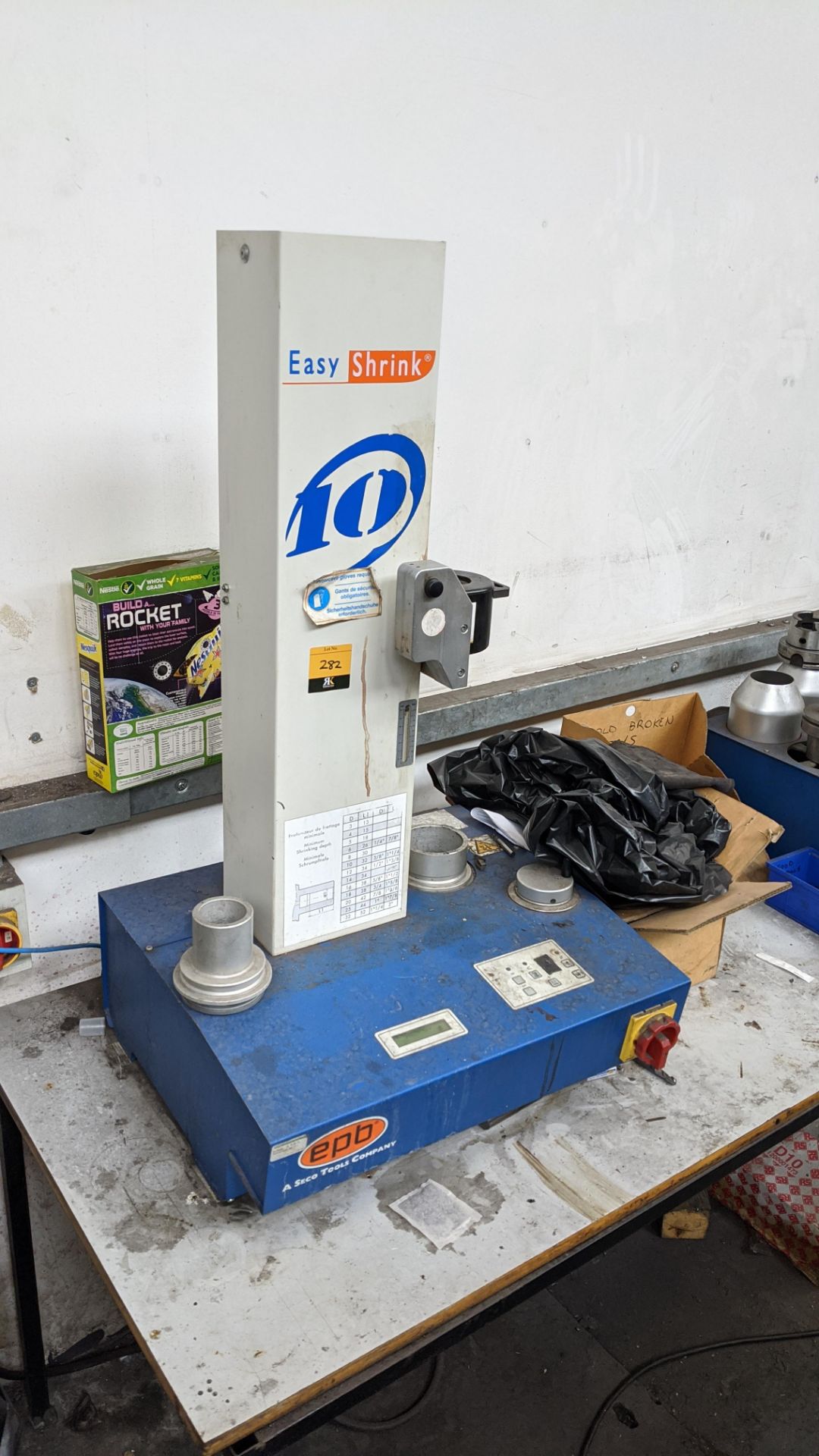 EPB Easy Shrink 10 plus table of tooling & all other items as pictured adjacent to this machine, - Image 3 of 12