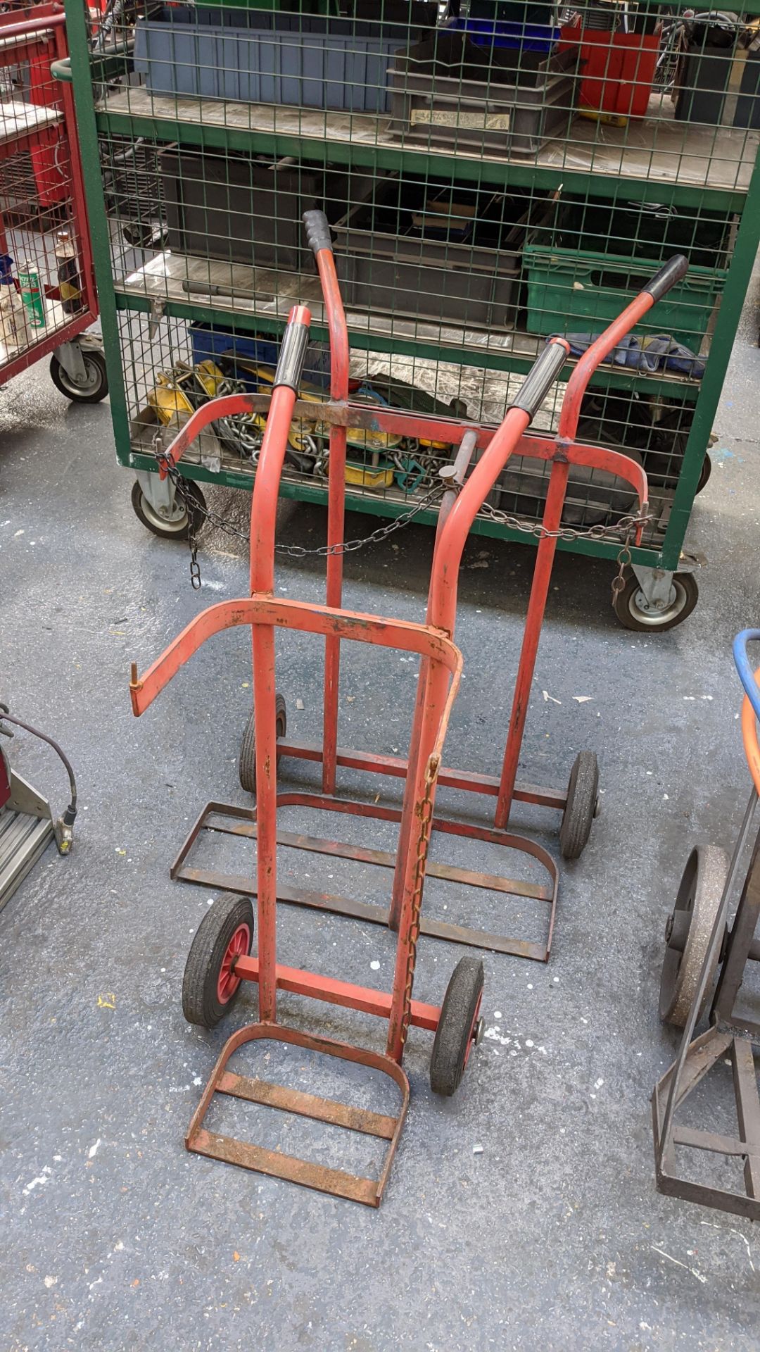 5 assorted welding bottle trolleys plus quantity of hose & gauge as pictured - Image 14 of 14