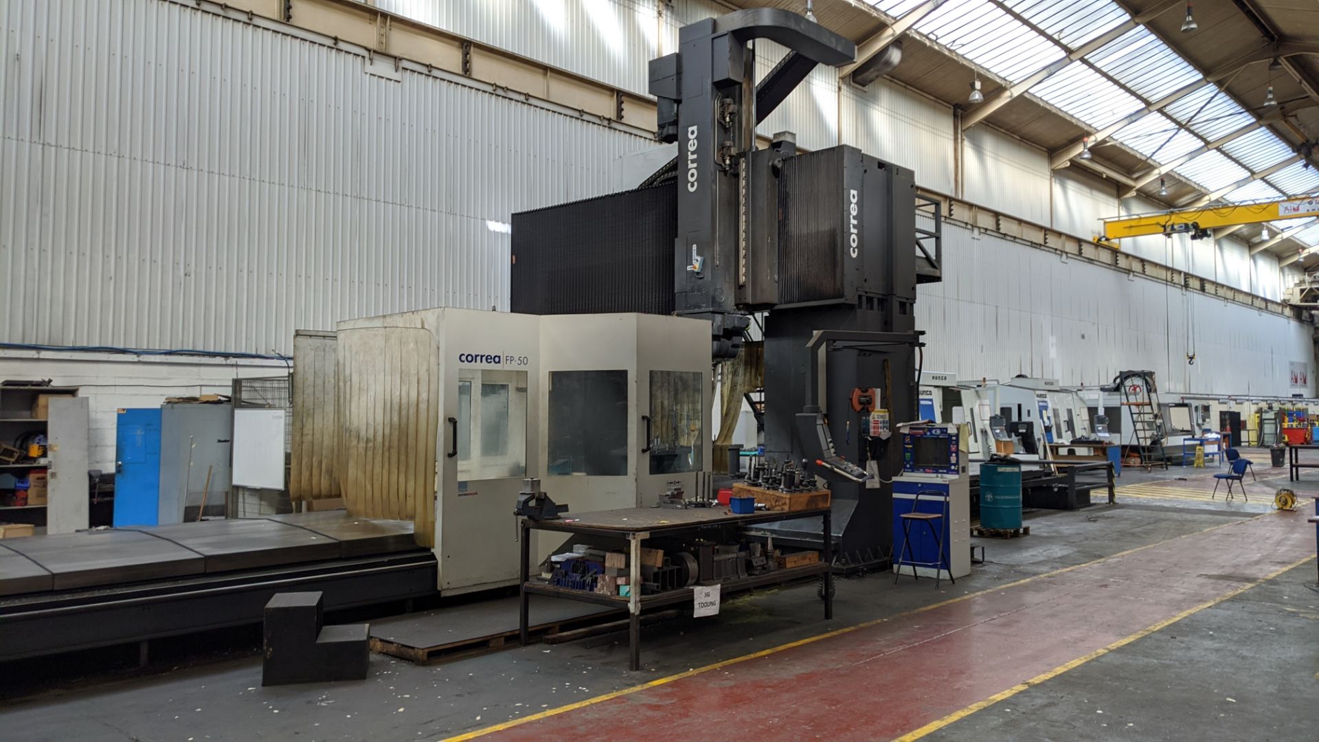 2010 Correa model FP-50/80 bridge milling machine, serial no. 892215. Total machine weight 93 tonne.