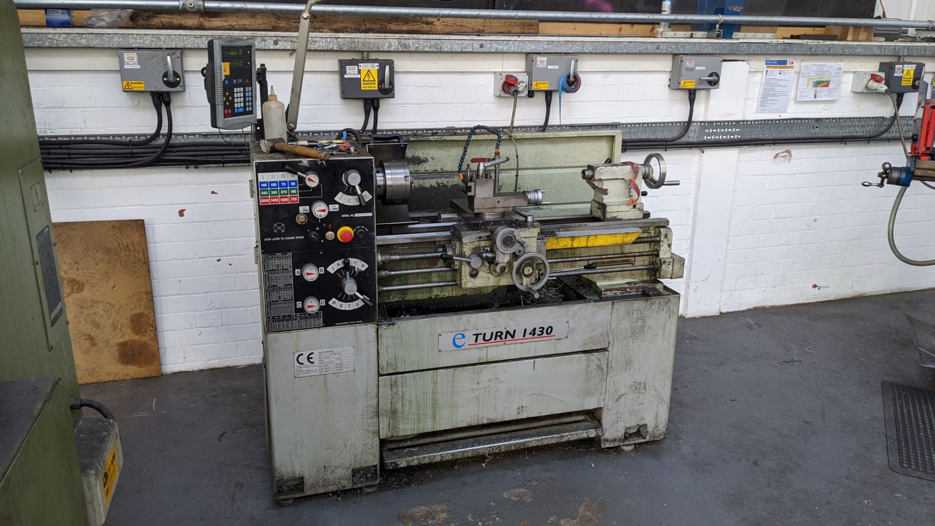 E-Turn 1430 Turnpower lathe with Newall C80 DRO - Image 2 of 8