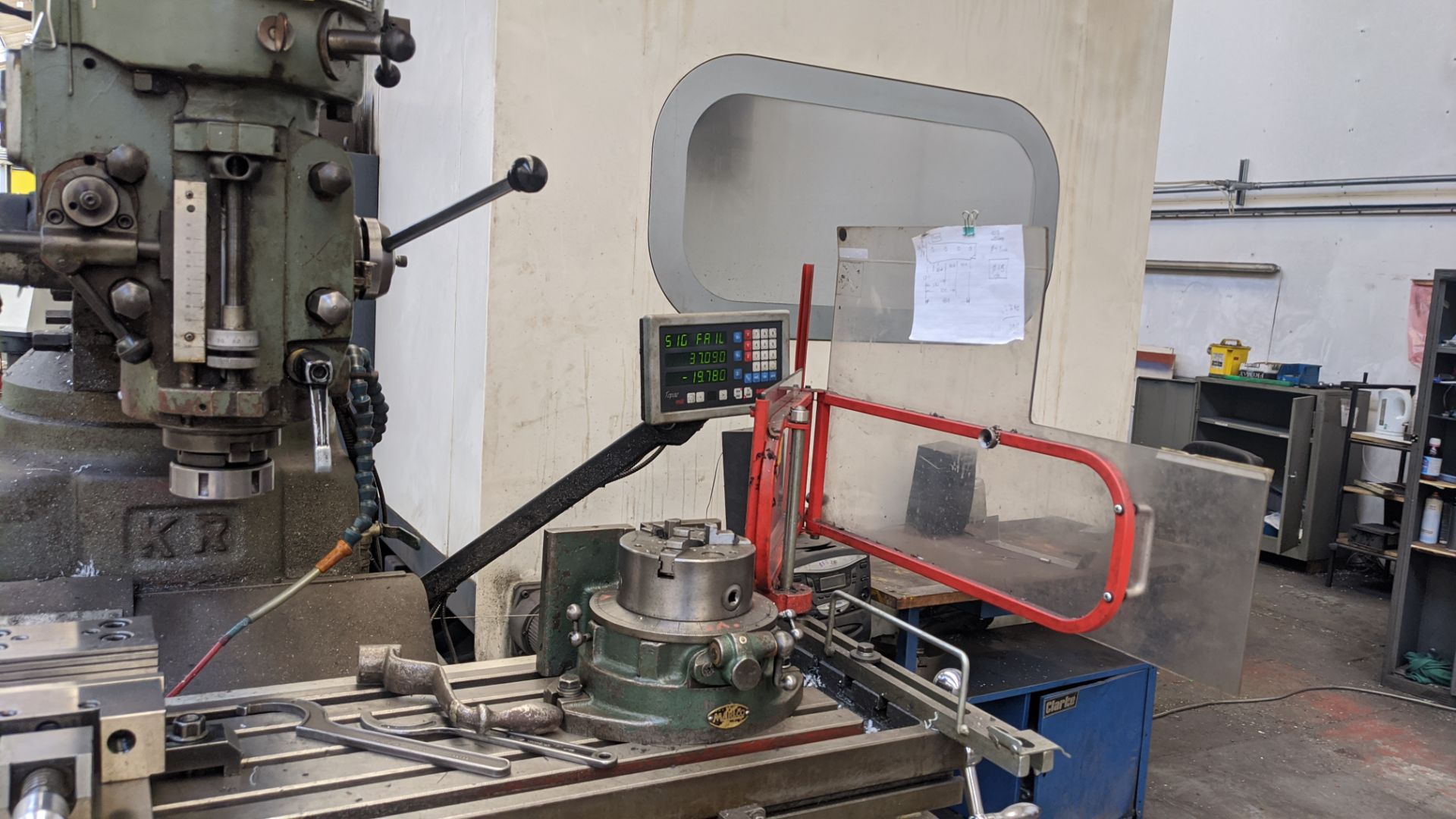 1998 King Rich KRV3000-V milling machine, serial no. 8470. Includes Newall Topaz Mill controller. - Image 10 of 15