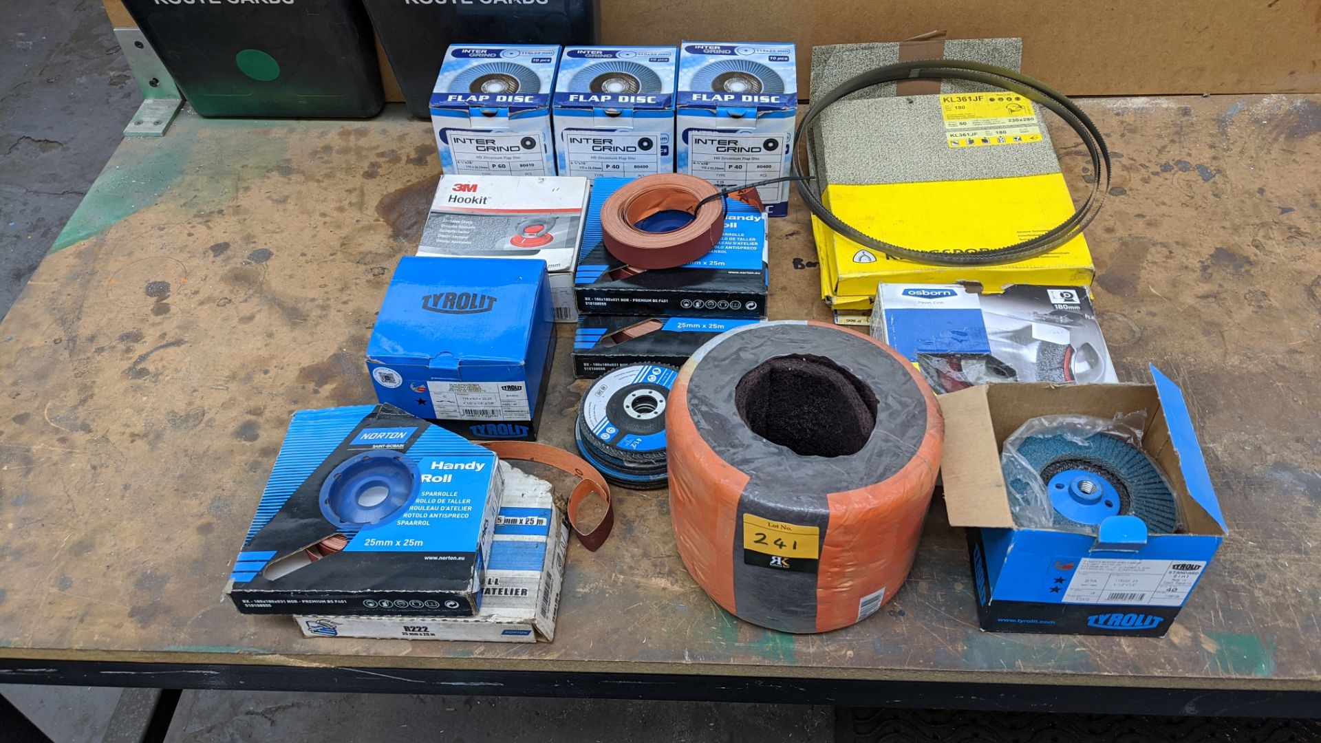 Quantity of consumables including flat discs, grinding discs & abrasive paper - Image 2 of 4