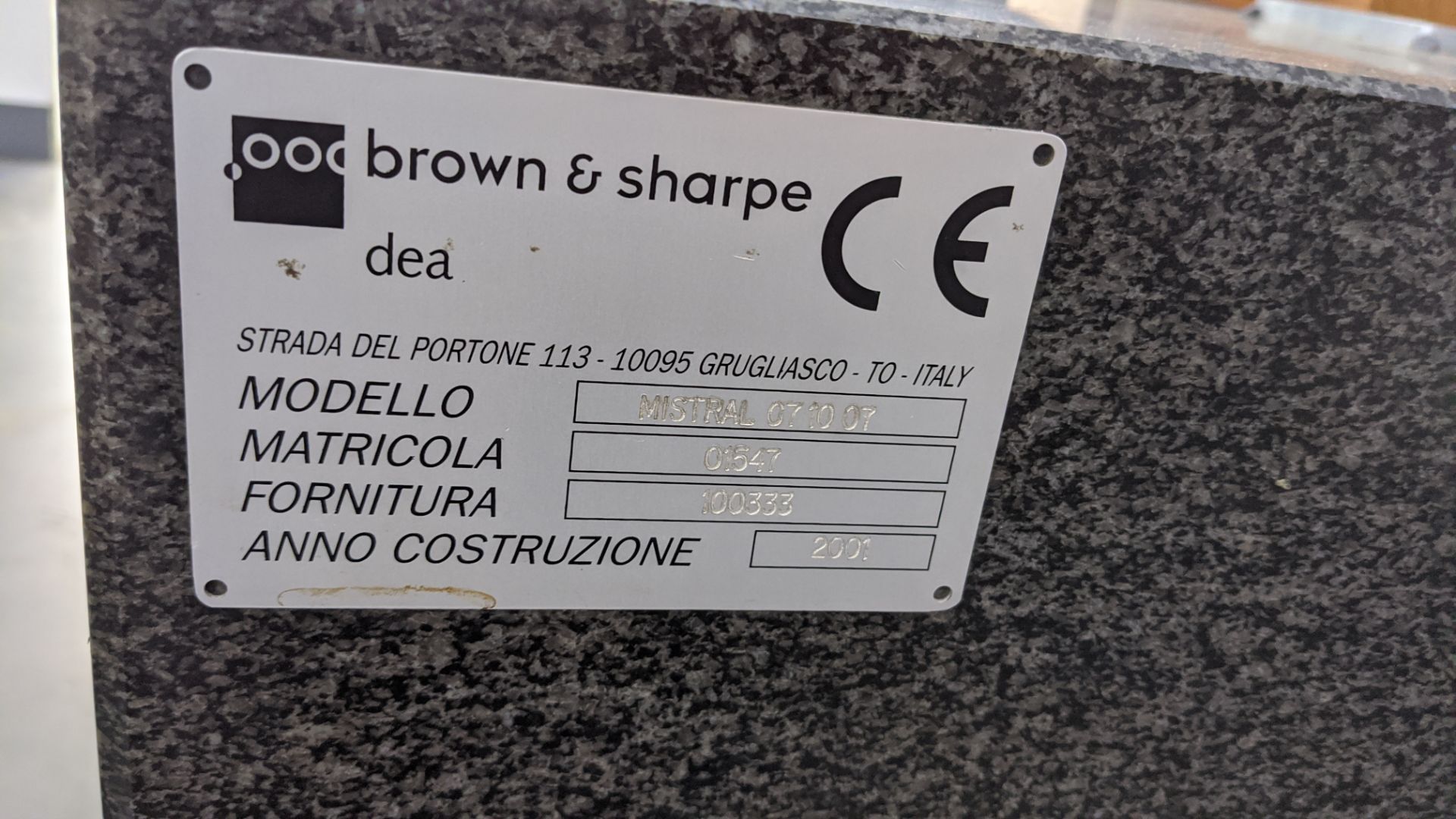 Brown & Sharpe DEA Mistral 07.10.07 CMM on granite table measuring approx. 1575mm x 910mm, serial - Image 6 of 18