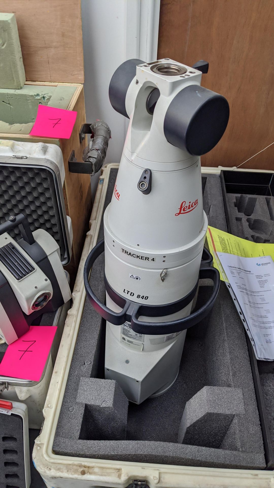 Leica model LTD840 laser tracker, serial no. 2250. This lot includes a case for the tracker, T-Cam - Image 7 of 26