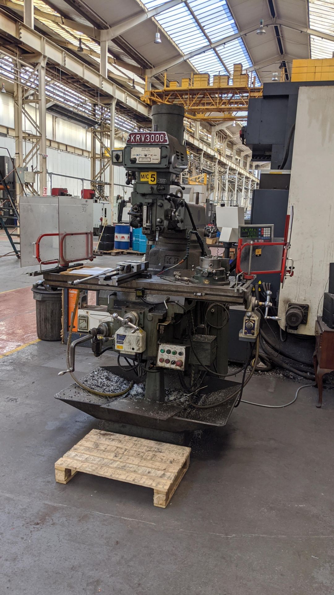 1998 King Rich KRV3000-V milling machine, serial no. 8470. Includes Newall Topaz Mill controller. - Image 5 of 15