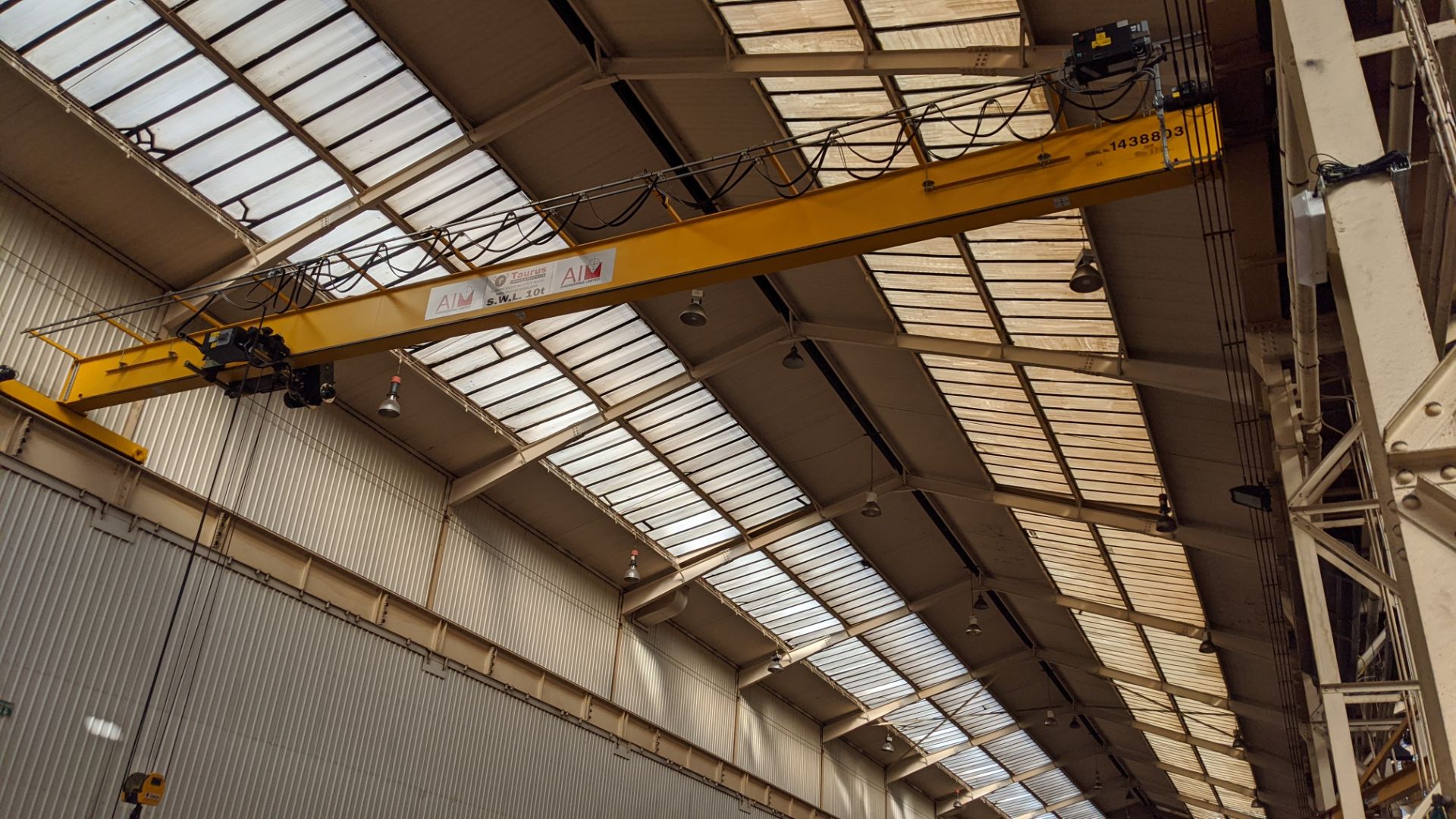 4 off 10ton capacity overhead cranes. - Image 25 of 40