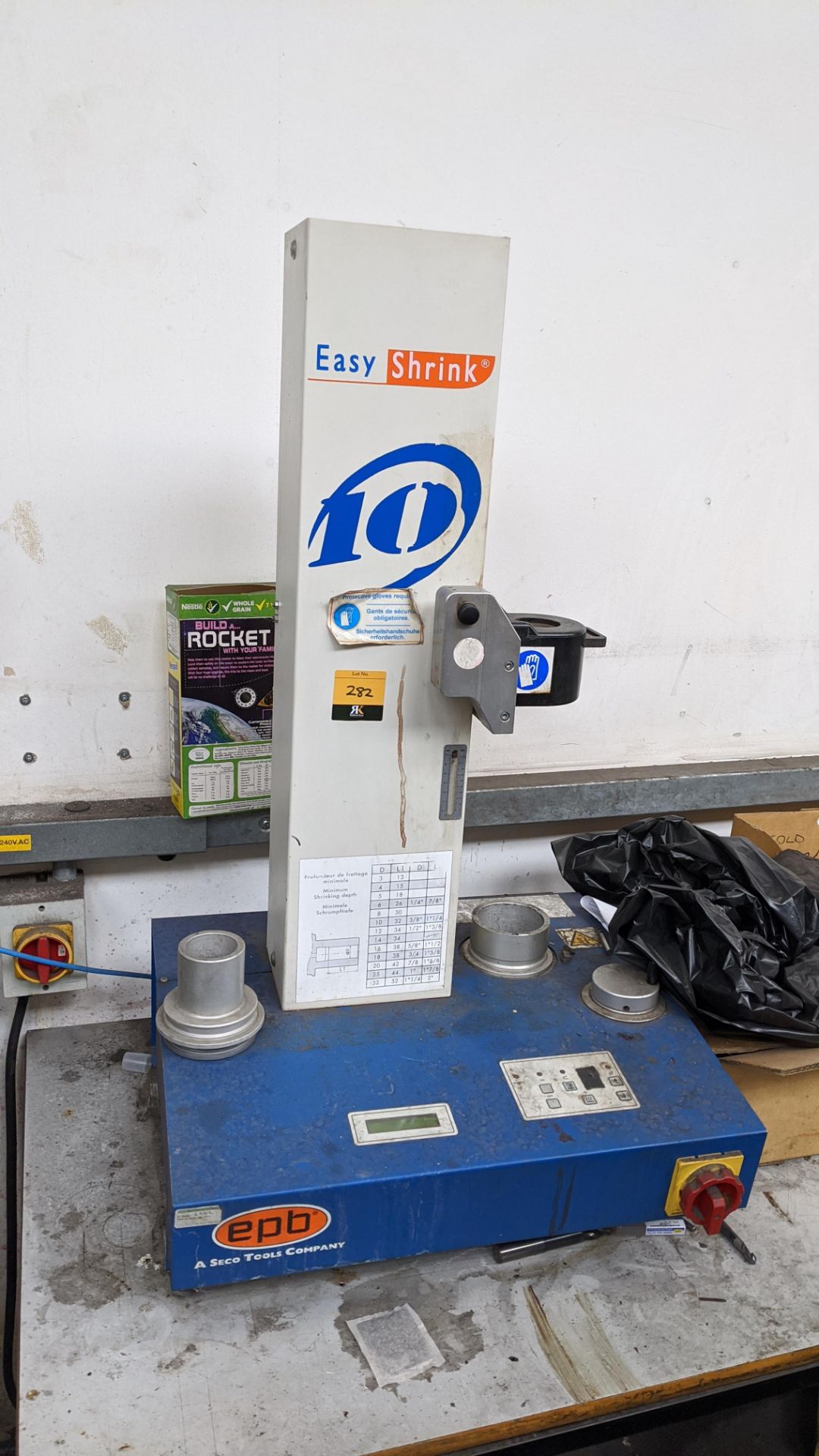 EPB Easy Shrink 10 plus table of tooling & all other items as pictured adjacent to this machine, - Image 4 of 12