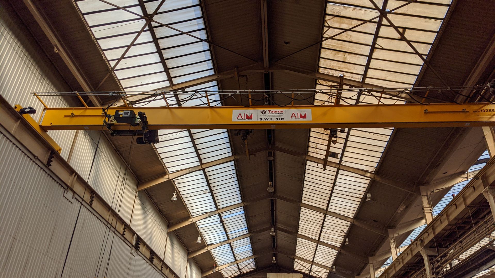 4 off 10ton capacity overhead cranes. - Image 3 of 40