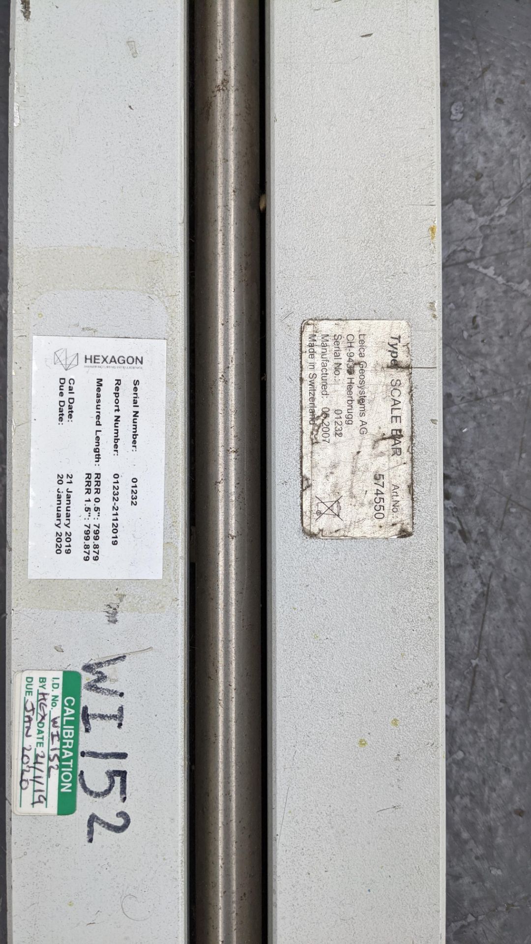 Leica laser scale bar, serial no. 01232, last calibrated January 2019, last due for calibration - Image 5 of 5