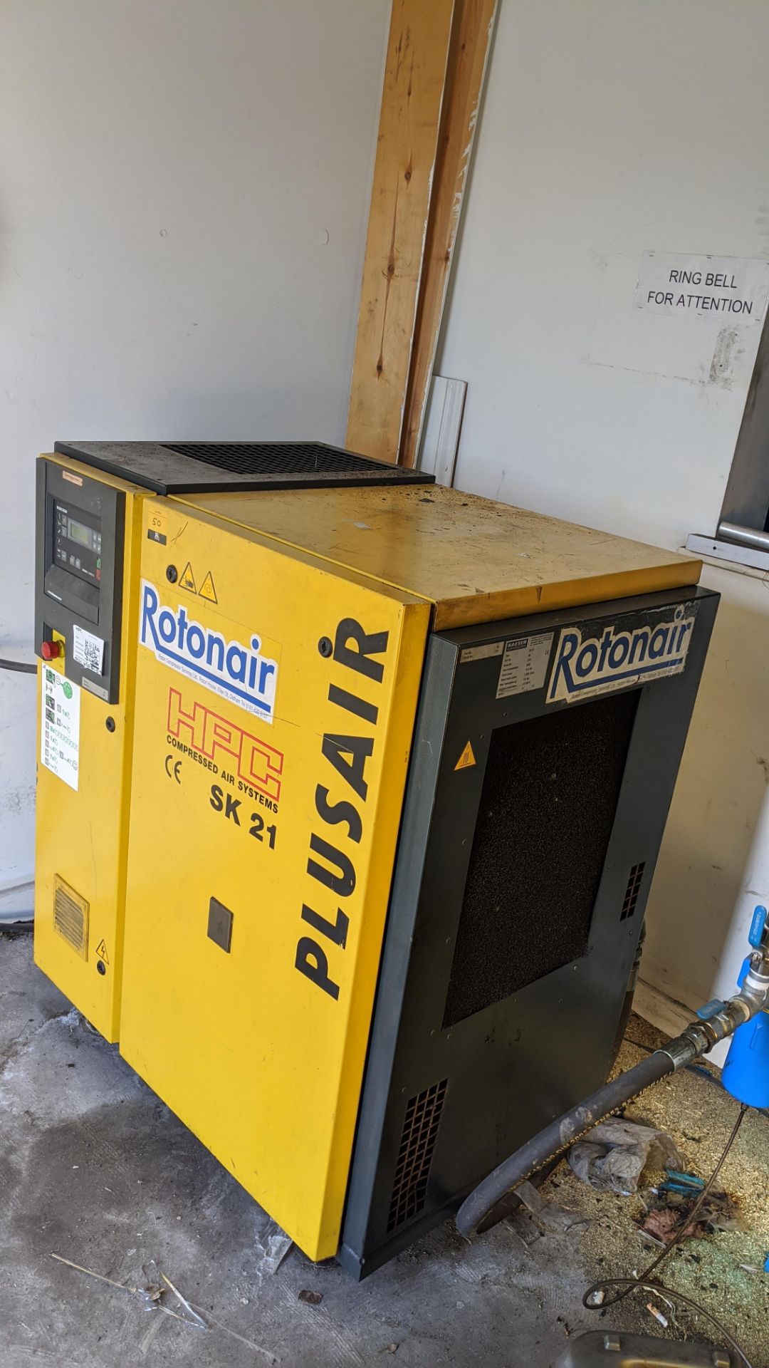 Contents of the compressor house comprising 2 off 2005 HPC Plusair model SK21 compressors plus - Image 15 of 24