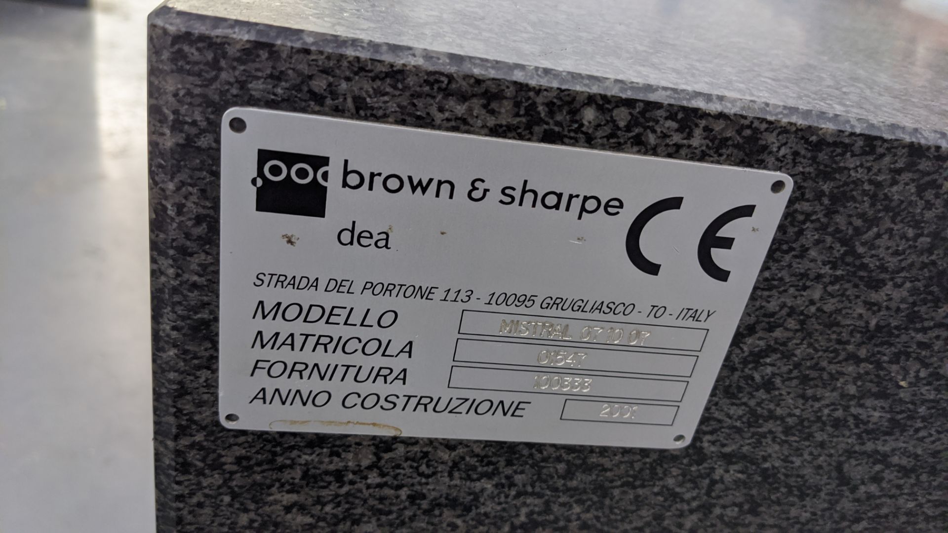 Brown & Sharpe DEA Mistral 07.10.07 CMM on granite table measuring approx. 1575mm x 910mm, serial - Image 5 of 18