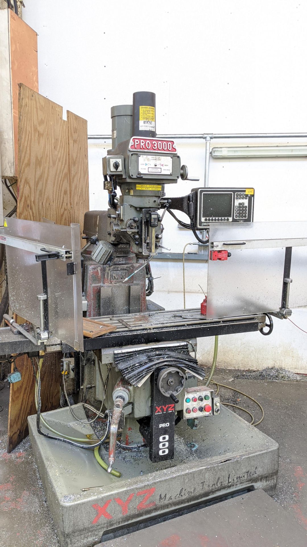 1997 King Rich KRV3000-V milling machine with XYZ Pro3000 additions & ProtoTRAK A.G.E. 2 Auto