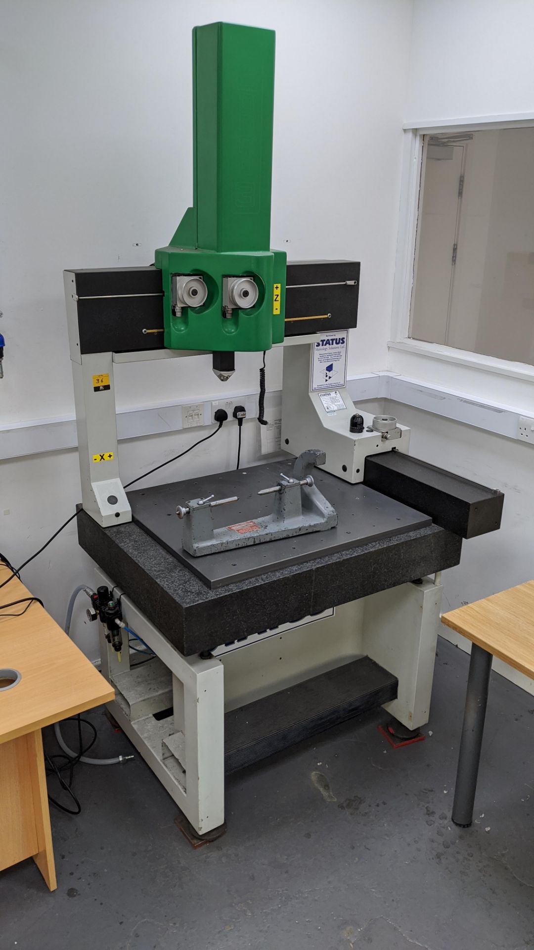 Coord 3 CMM on table measuring approx. 900mm x 780mm, including plate & bench centre as pictured. We - Image 4 of 12