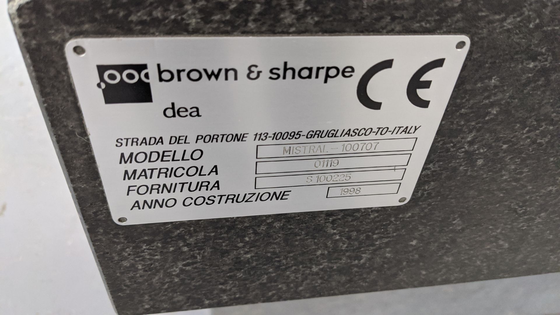 Brown & Sharpe DEA Mistral 10.07.07 CMM on granite table measuring approx. 1570mm x 910mm, serial - Image 3 of 21