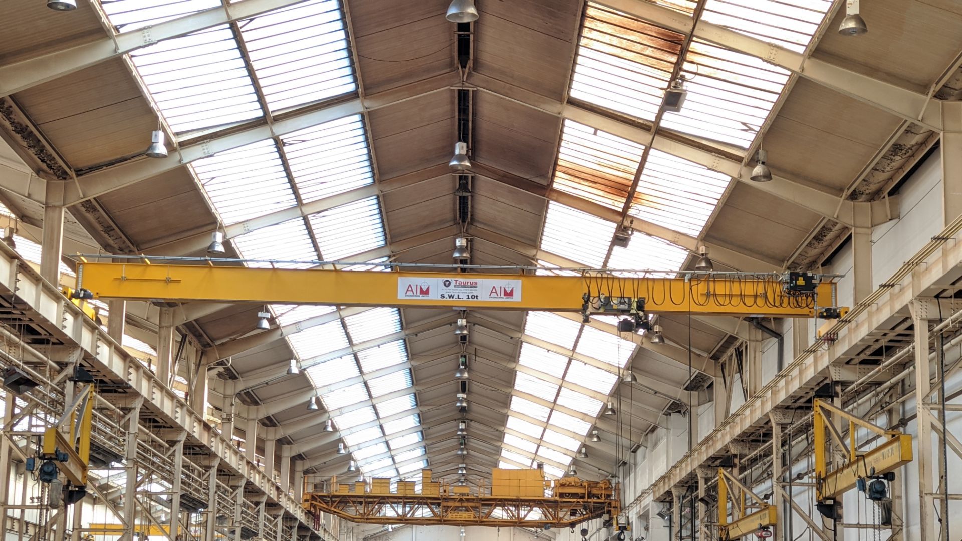 4 off 10ton capacity overhead cranes. - Image 40 of 40