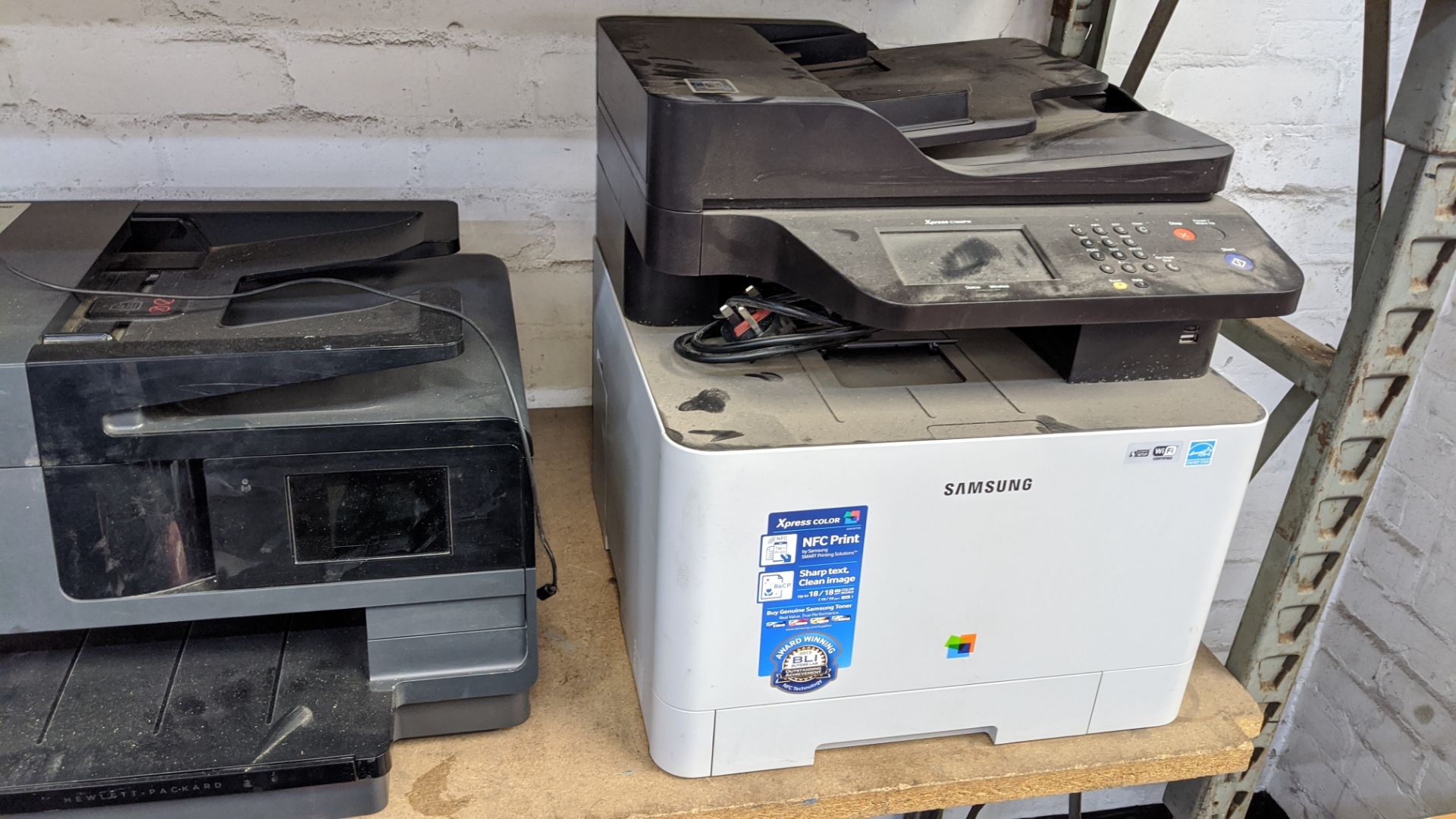 Contents of 2 shelves of assorted IT equipment including telephones, printers, computers, dash cams, - Image 6 of 13