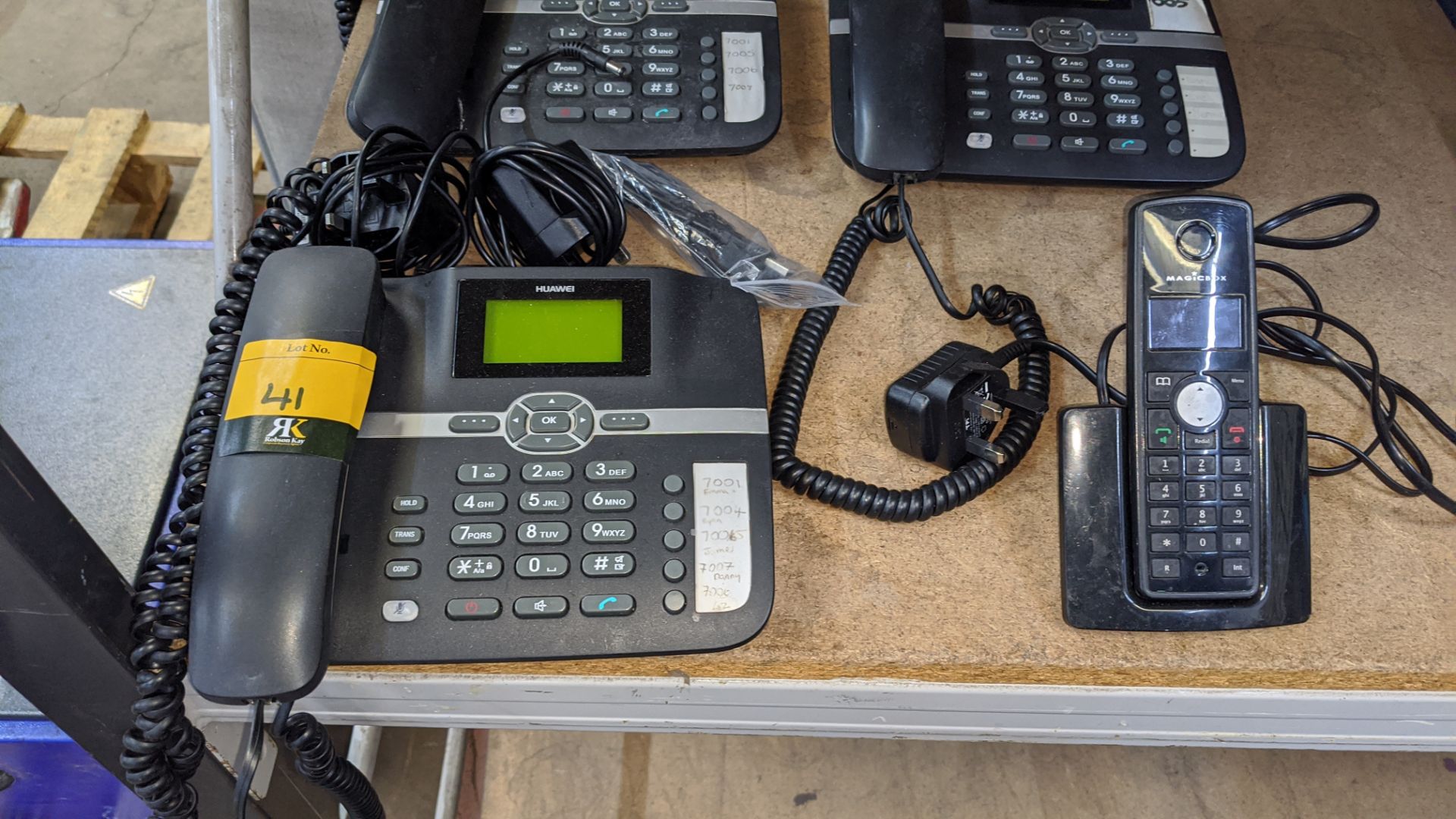 5 off Huawei telephone handsets model F610 plus DECT telephone handset & charging station. NB this - Image 3 of 5