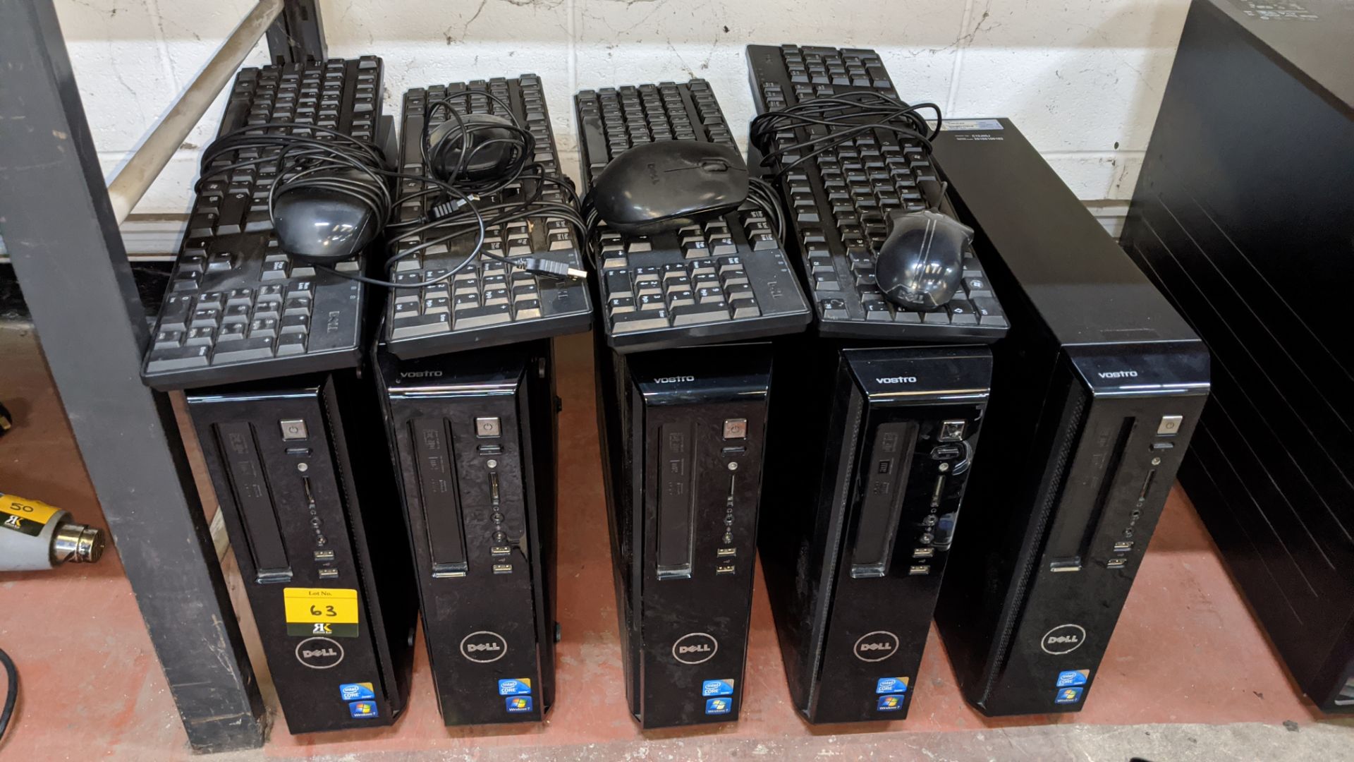 5 off Dell Vostro desktop computers, including 4 keyboards & 4 mice. NB the hard drives have been - Image 3 of 3