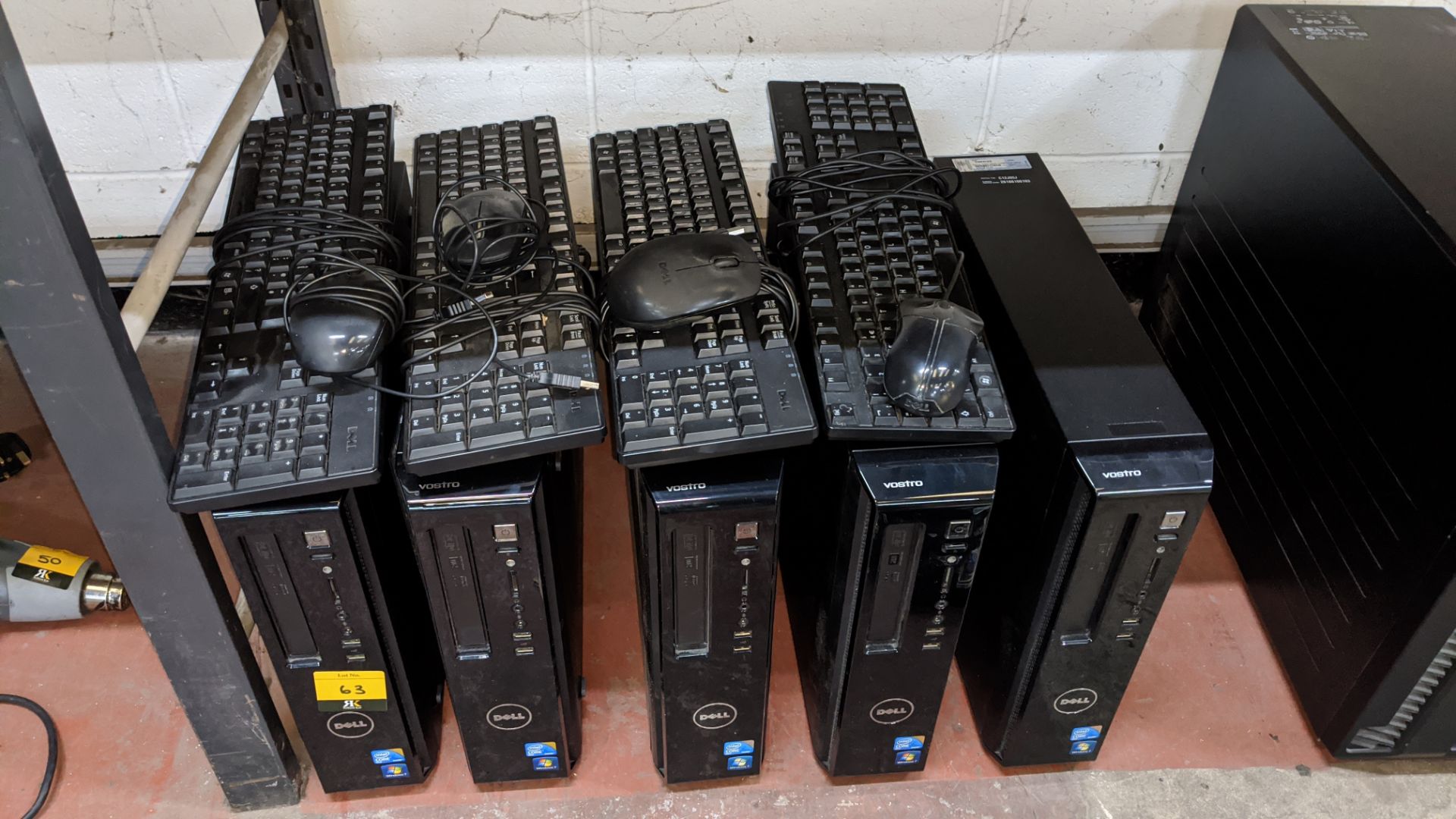 5 off Dell Vostro desktop computers, including 4 keyboards & 4 mice. NB the hard drives have been - Image 2 of 3