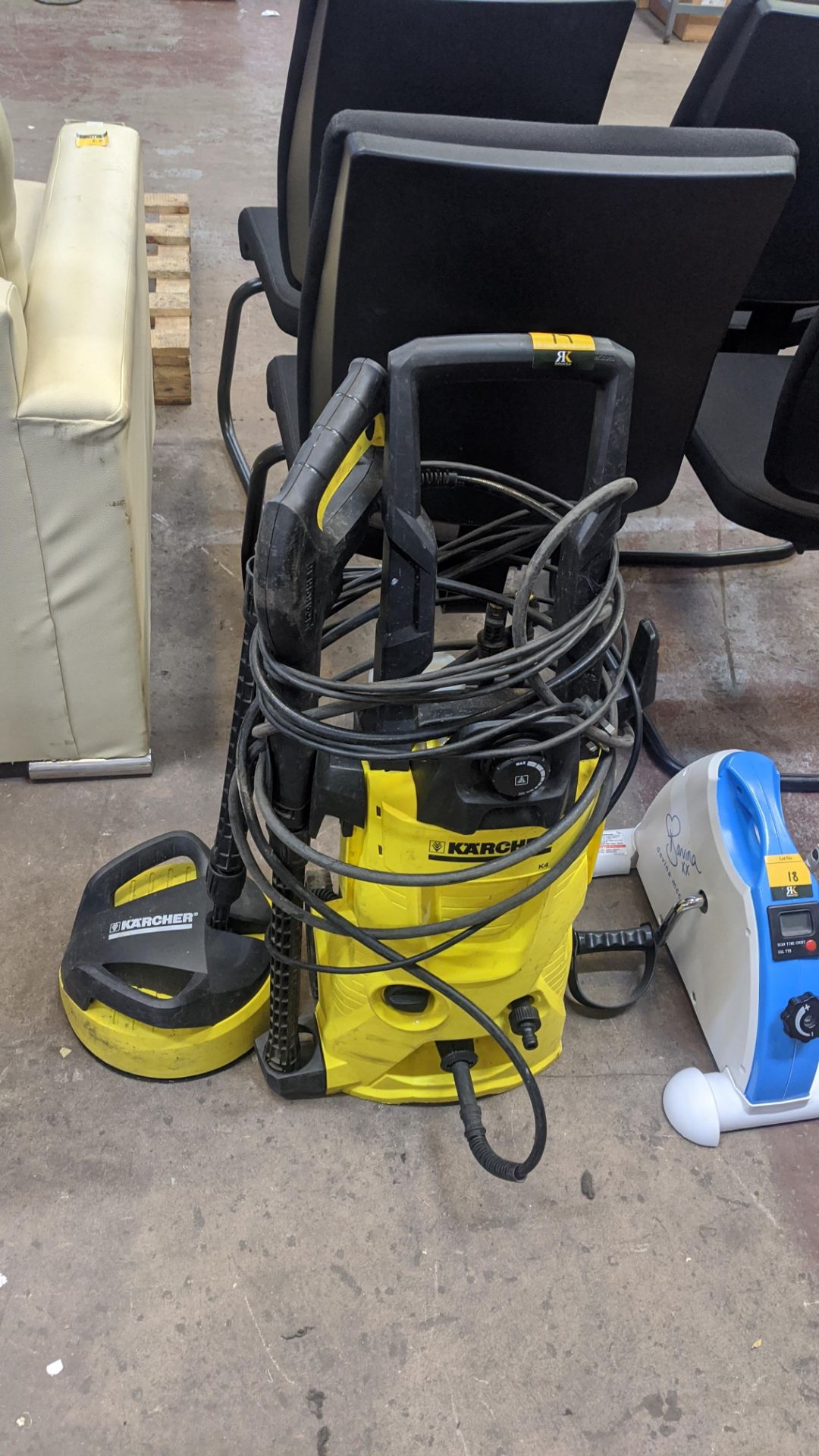 Karcher K4 pressure washer with patio cleaner optional accessory. IMPORTANT: This auction is