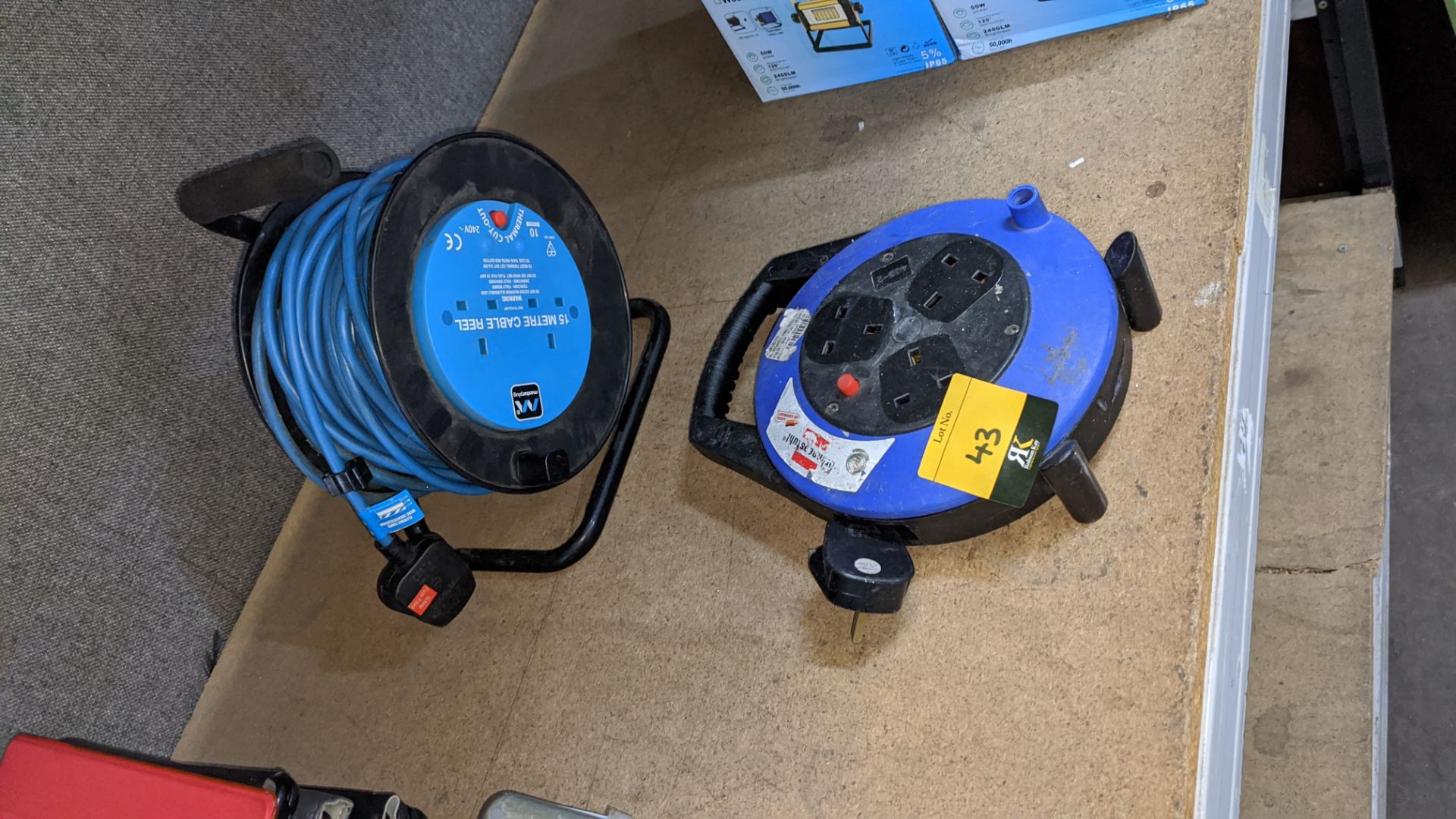 2 off electrical extension reels. IMPORTANT: This auction is strictly subject to a two day payment - Image 2 of 3