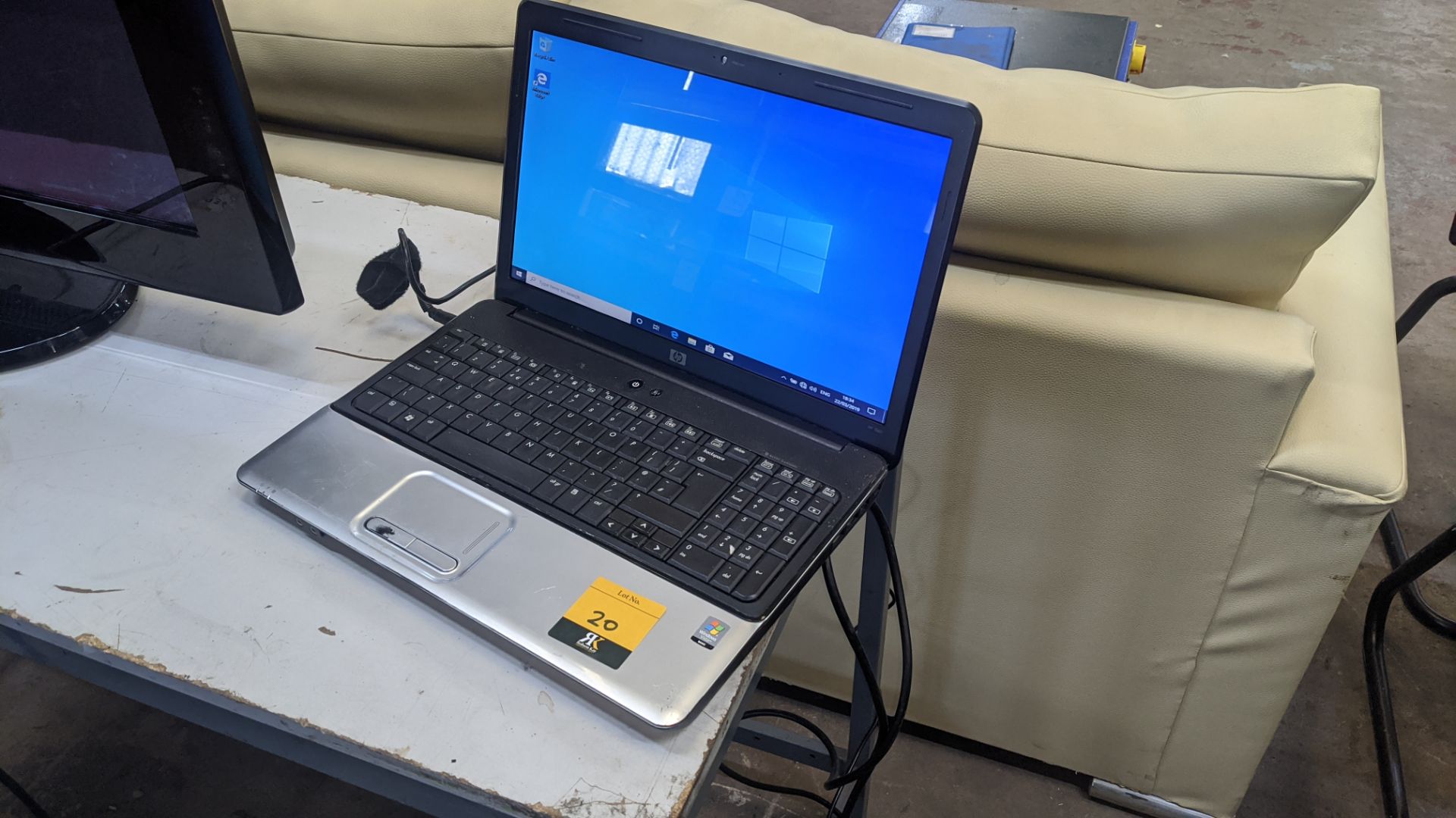 HP Notebook computer with powerpack/charger. IMPORTANT: This auction is strictly subject to a two