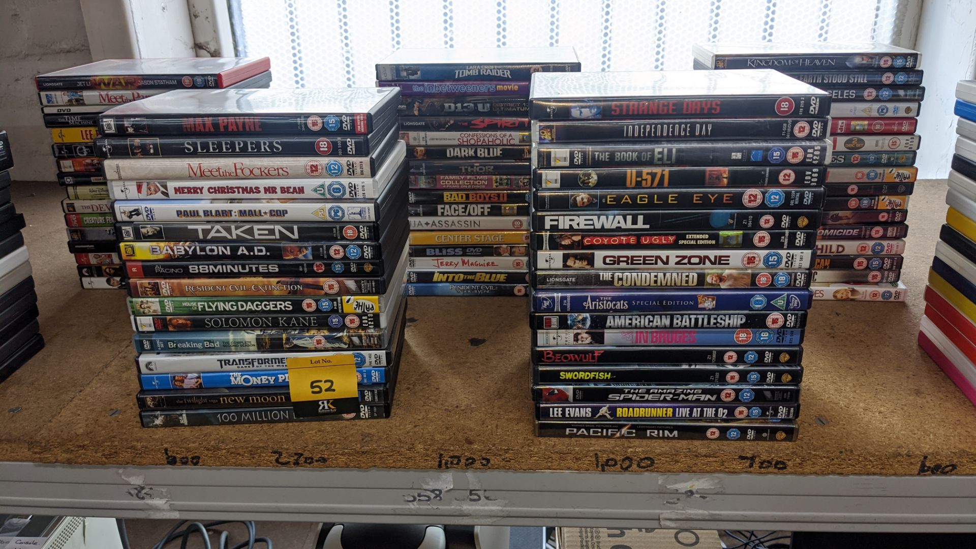 Approximately 65 off assorted DVDs. IMPORTANT: This auction is strictly subject to a two day payment